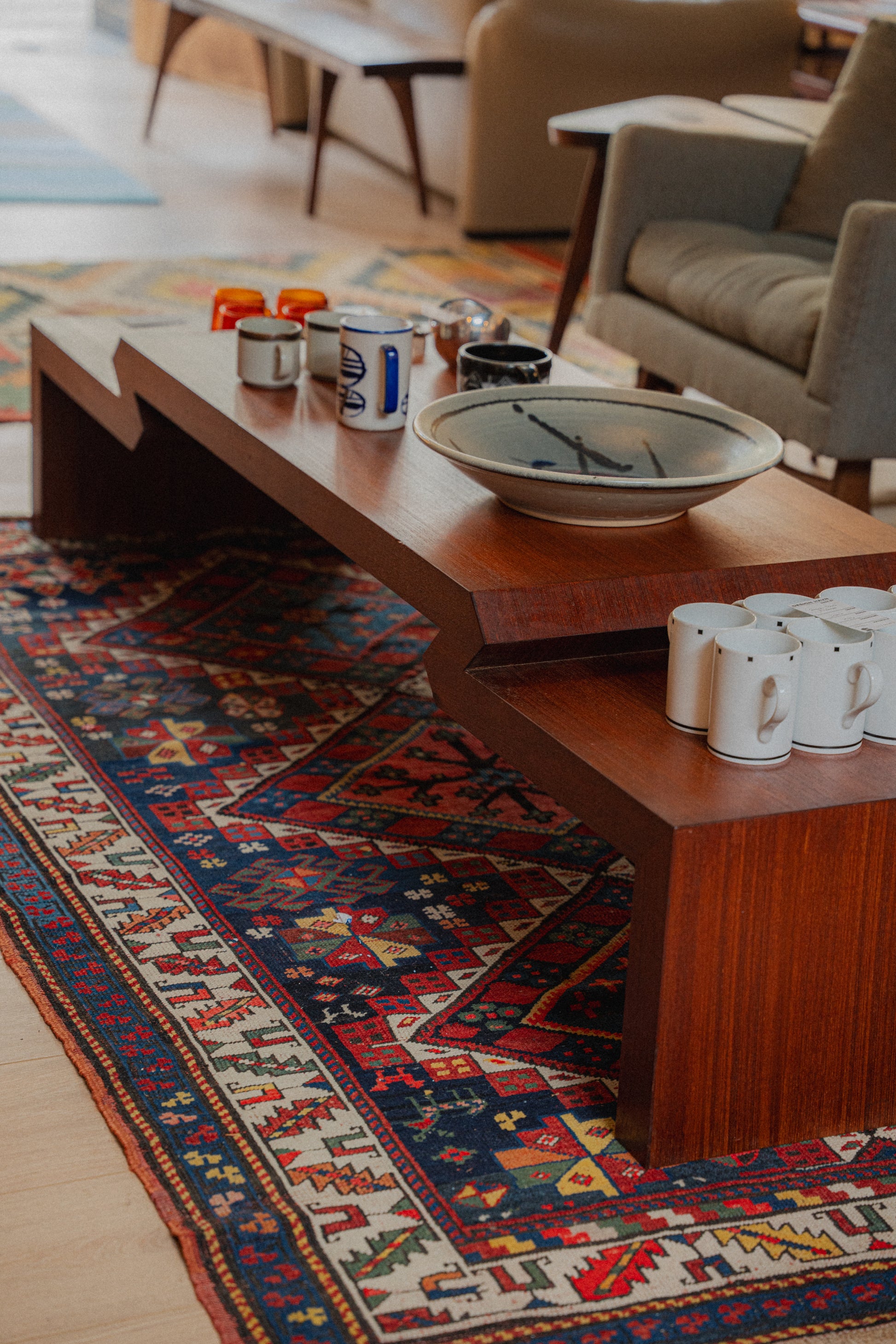 Custom Japanese Teak Coffee Table