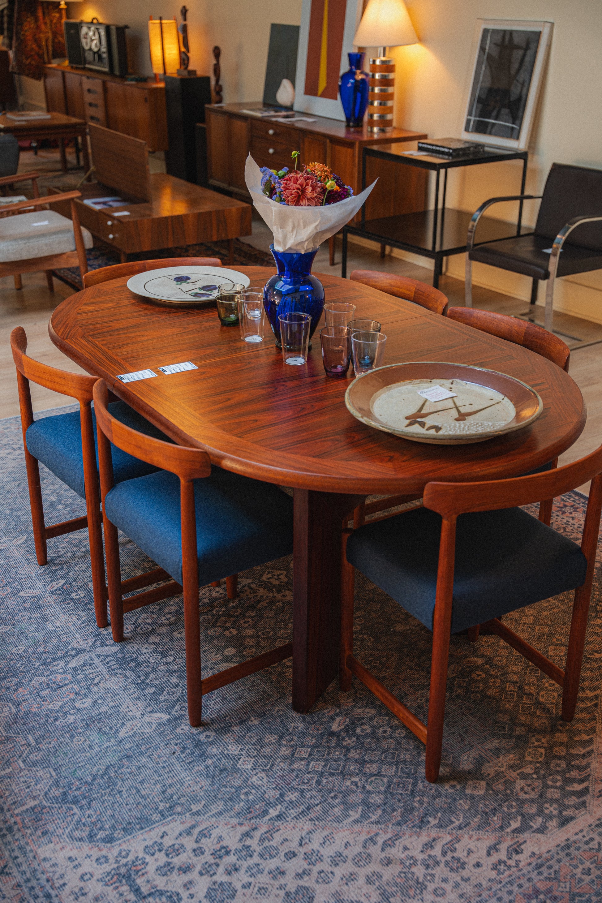 Rosewood Dining Table w/ Leaves by Skovby