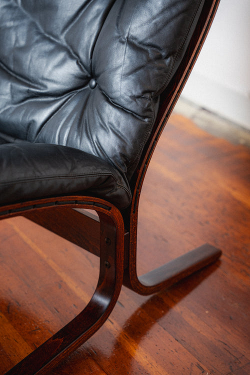 Black & Rosewood Siesta Chair by Ingmar Relling for Westnofa