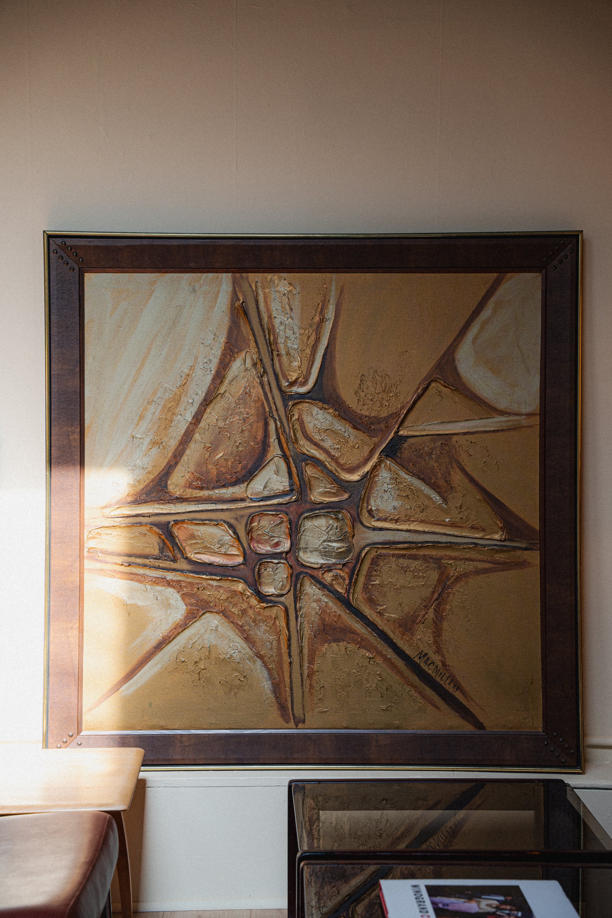 Vintage Abstract Oil Painting by Macmillan
