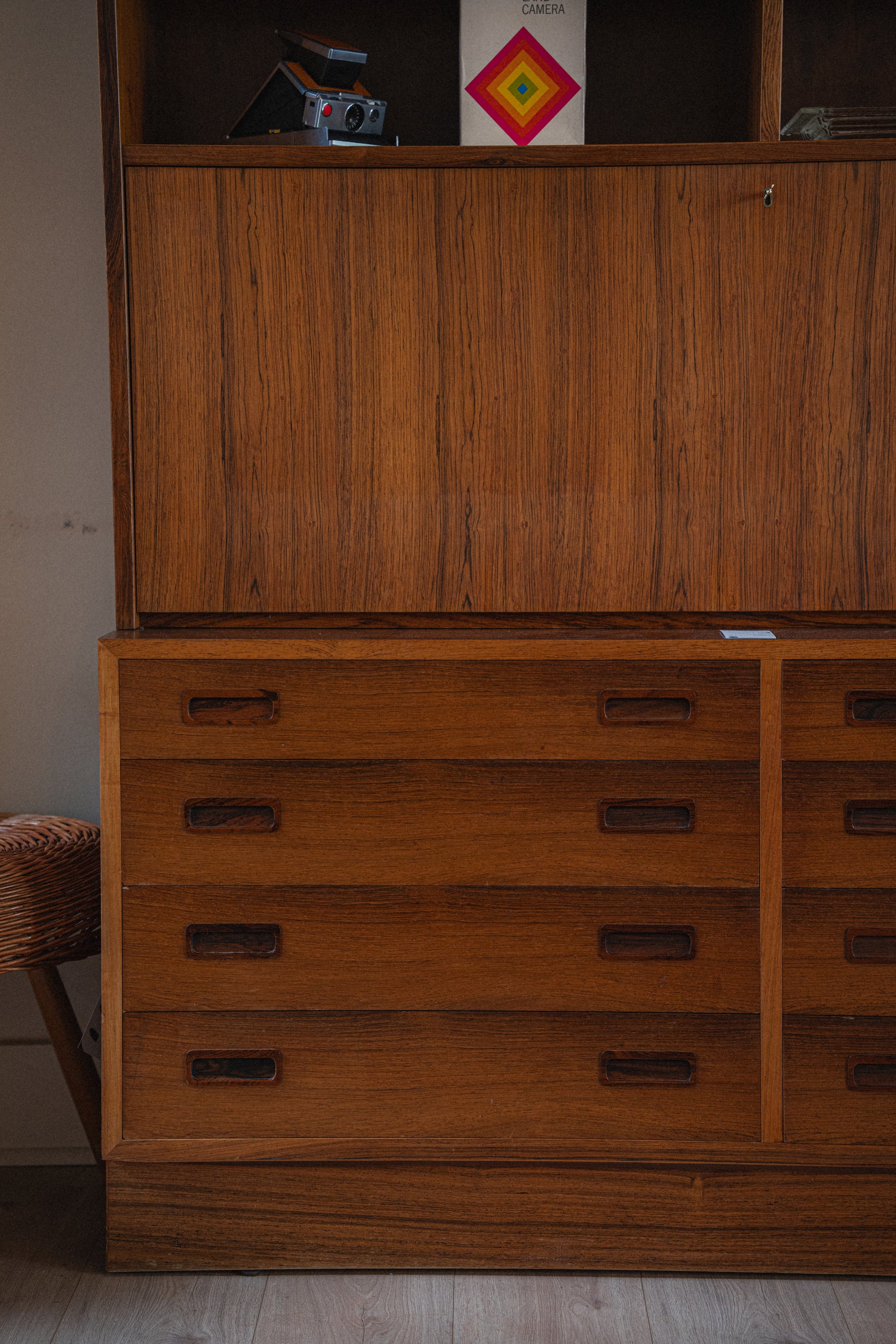 Rosewood Secretary Cabinet by Poul Hundevad