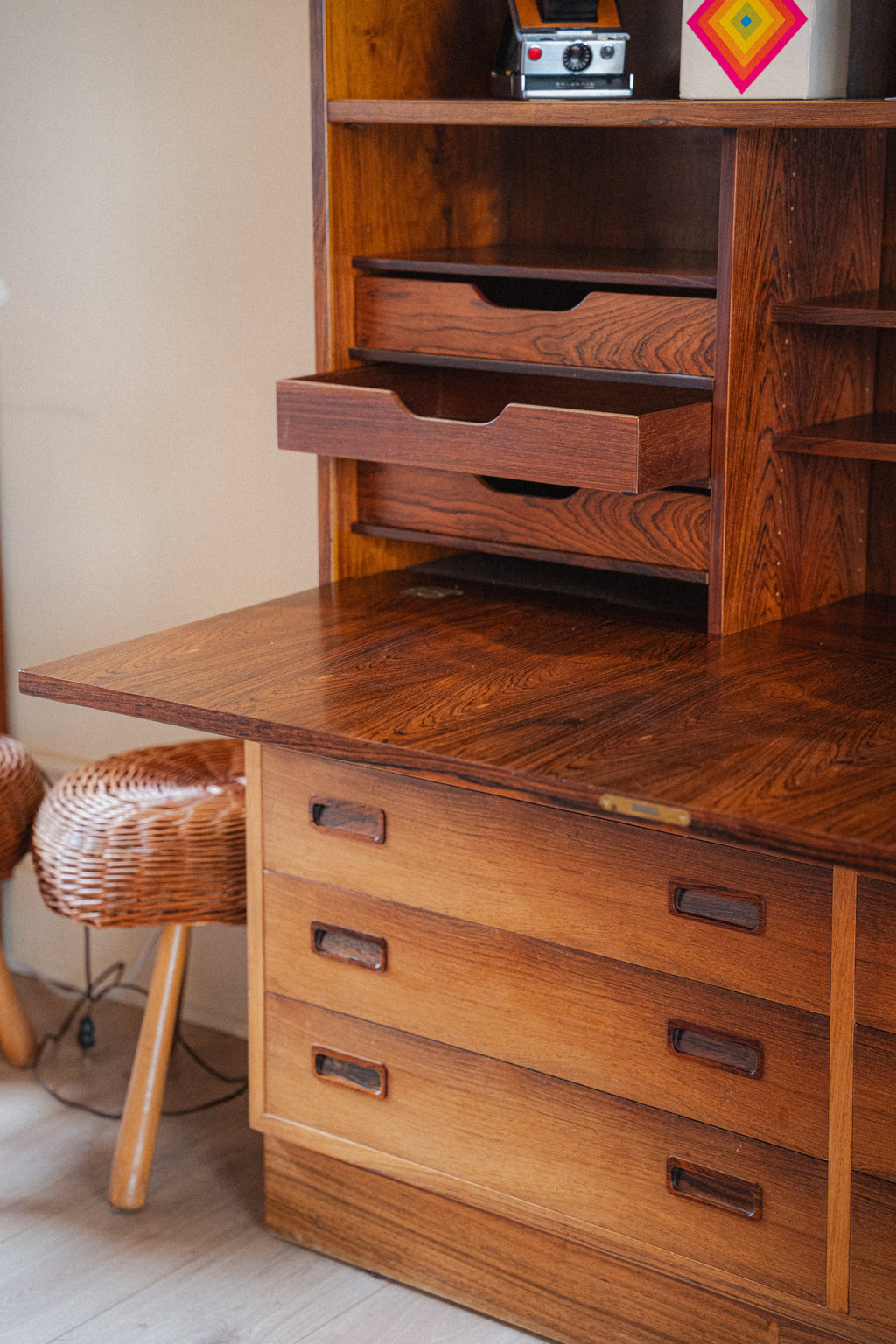 Rosewood Secretary Cabinet by Poul Hundevad