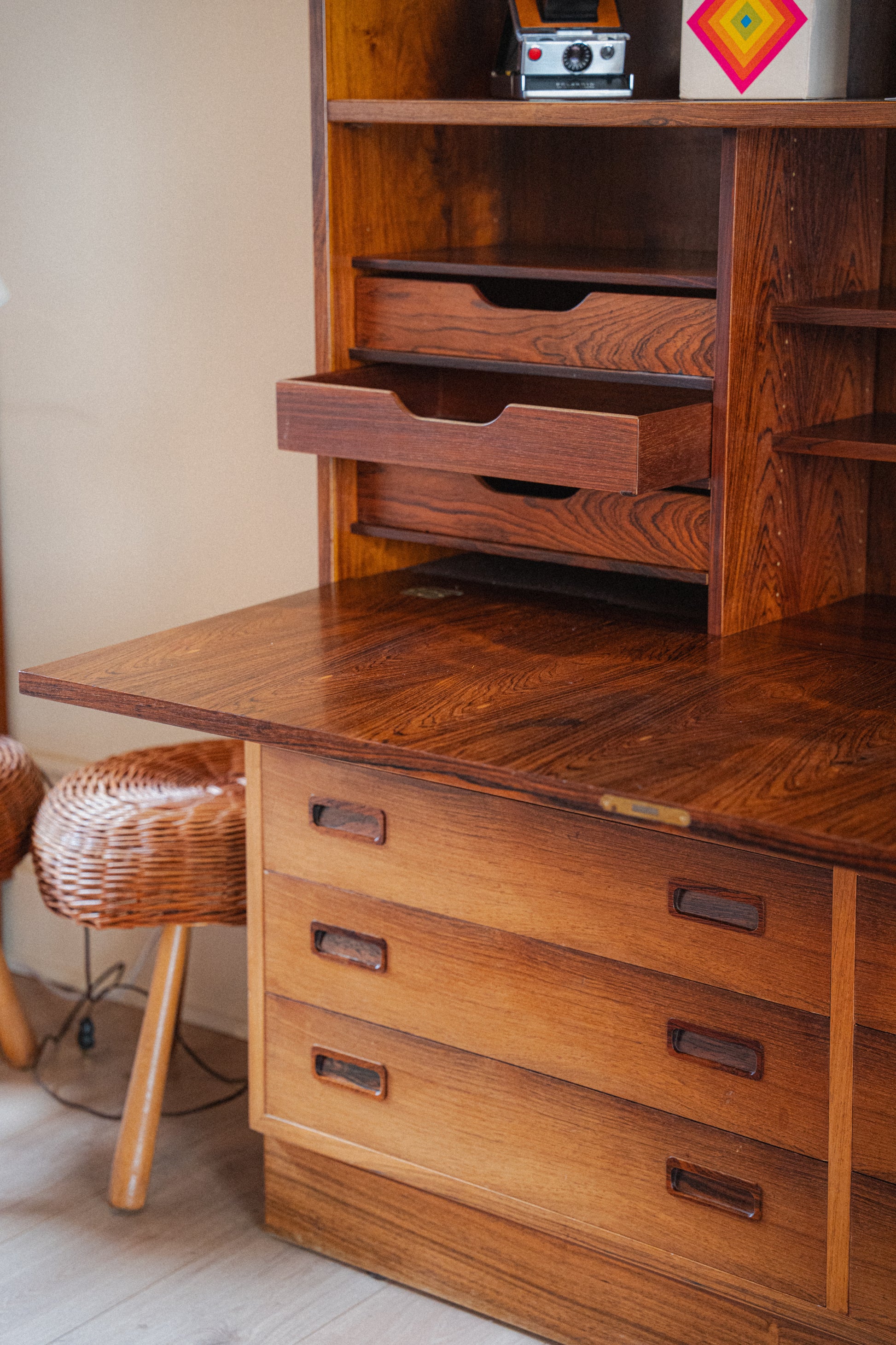 Rosewood Secretary Cabinet by Poul Hundevad