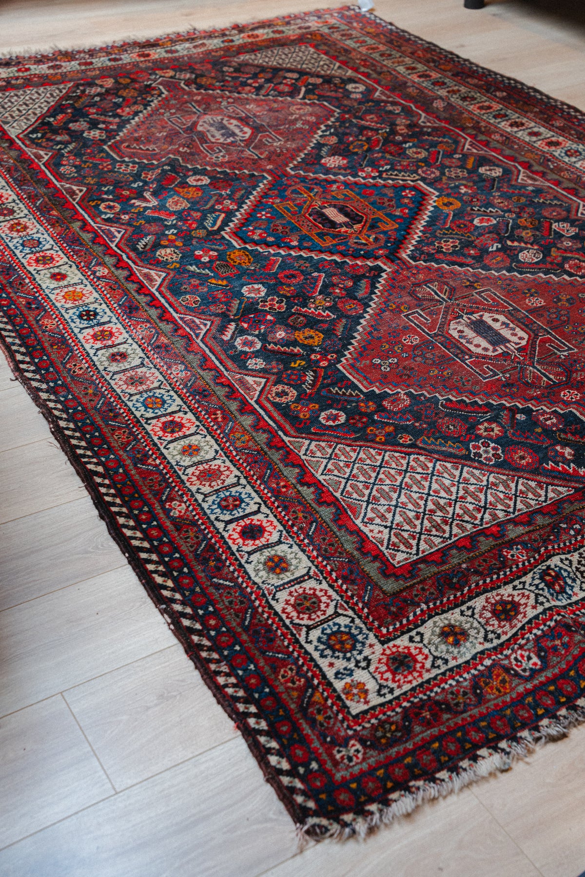 Antique Khamseh Rug 6.5 x 10'