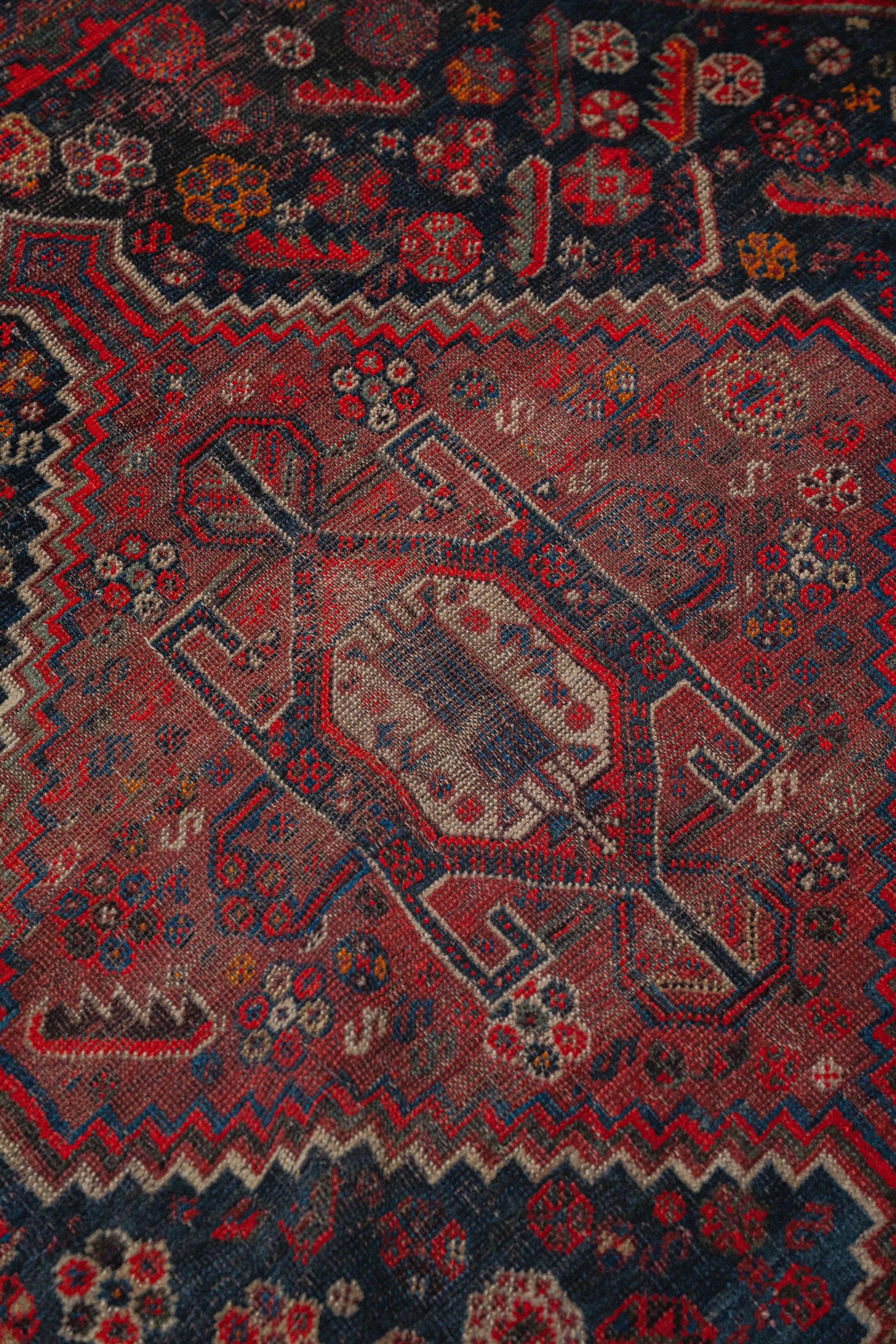 Antique Khamseh Rug 6.5 x 10'