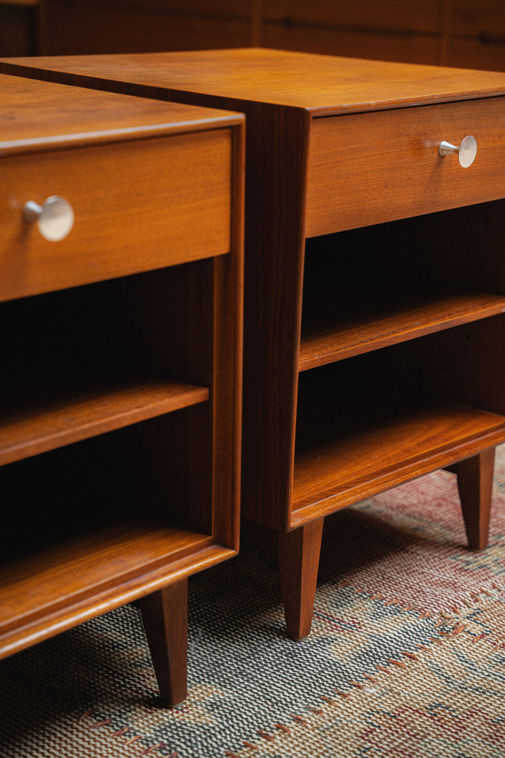 1954 Pair of George Nelson Thin Edge Bedside Tables for Herman Miller