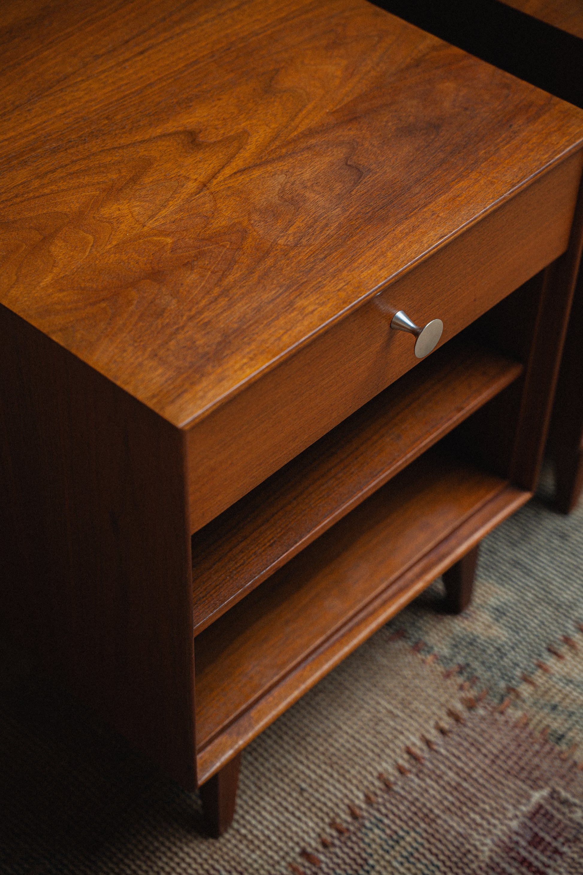 1954 Pair of George Nelson Thin Edge Bedside Tables for Herman Miller