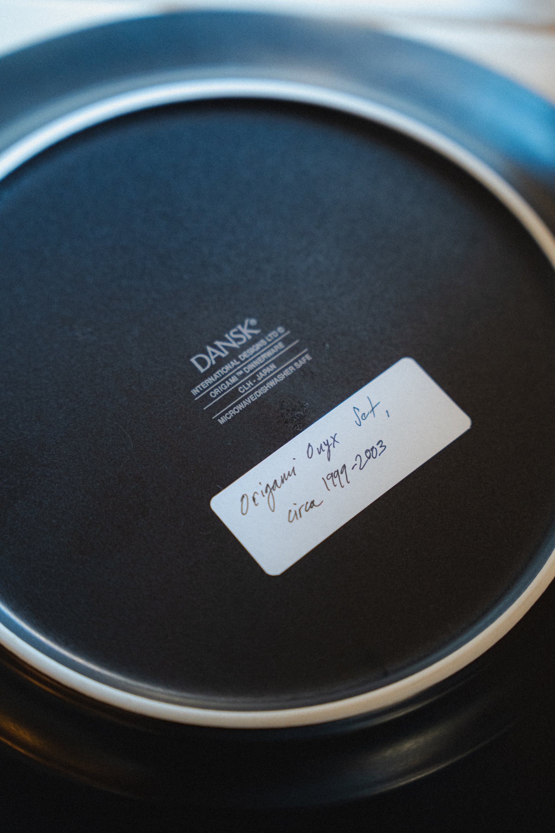 Dansk ‘Origami’ Polished Stoneware Plates (Set of 3)