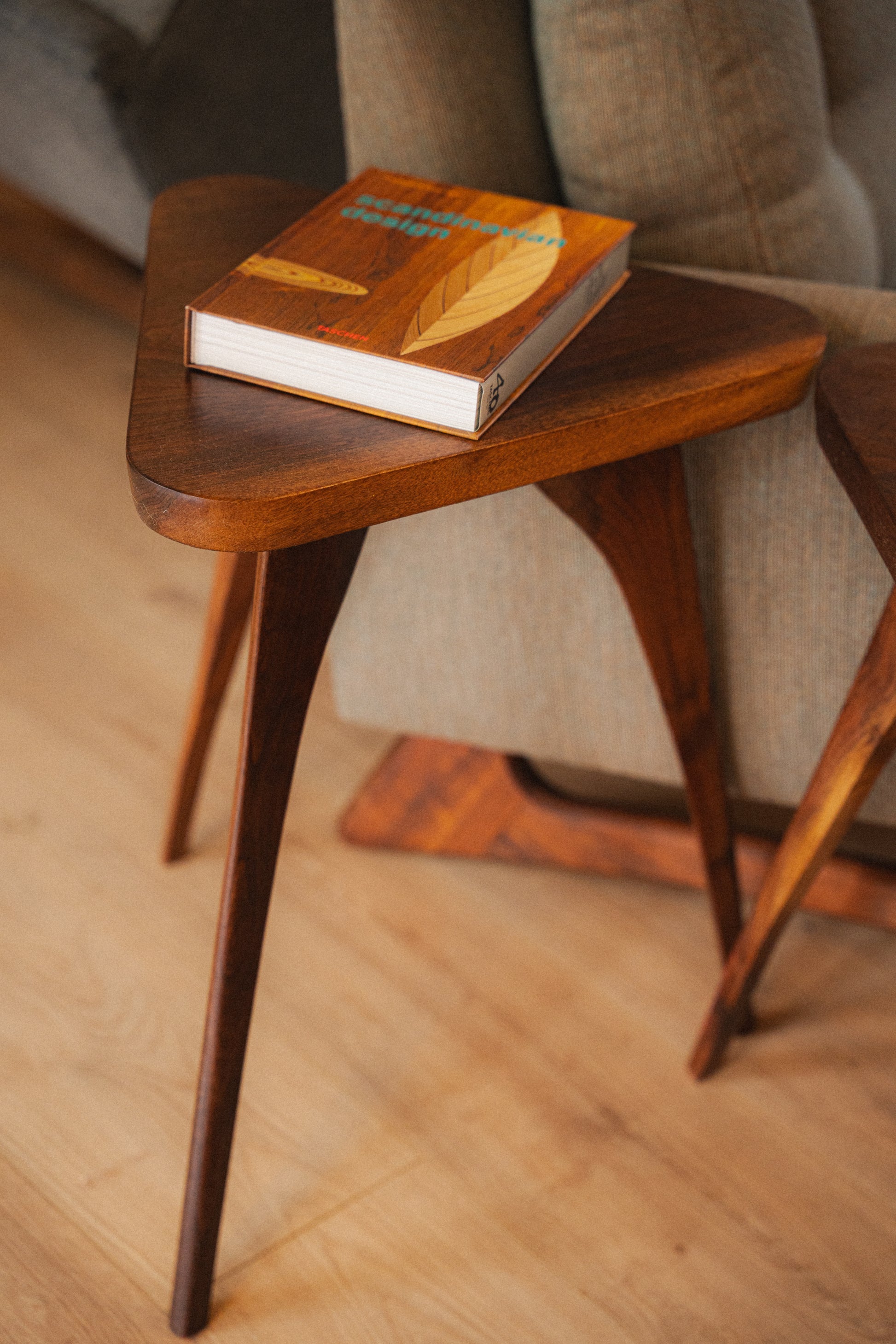 Pair of Solid Walnut Side Tables