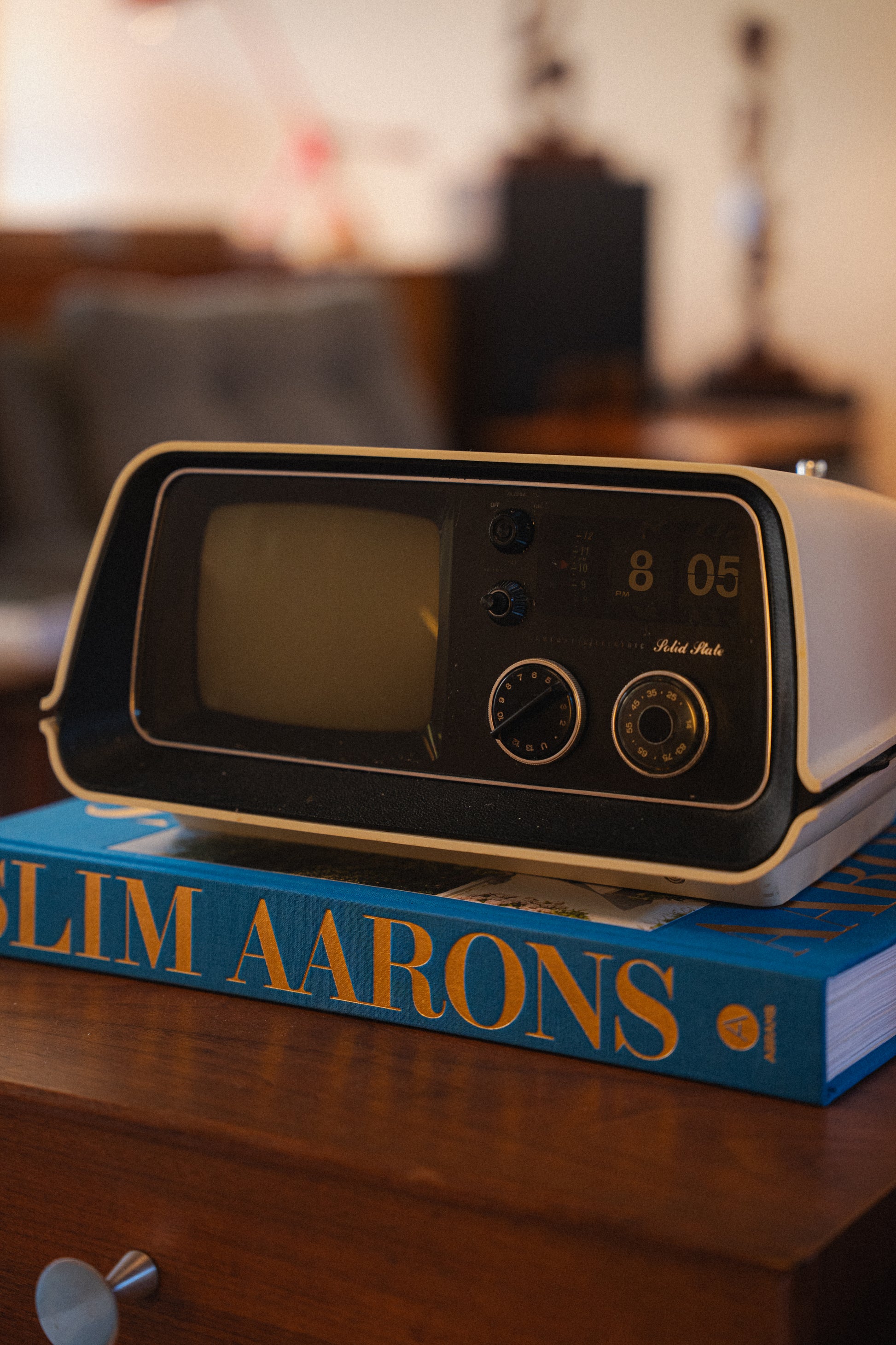 Vintage General Electric Flip-Clock Television