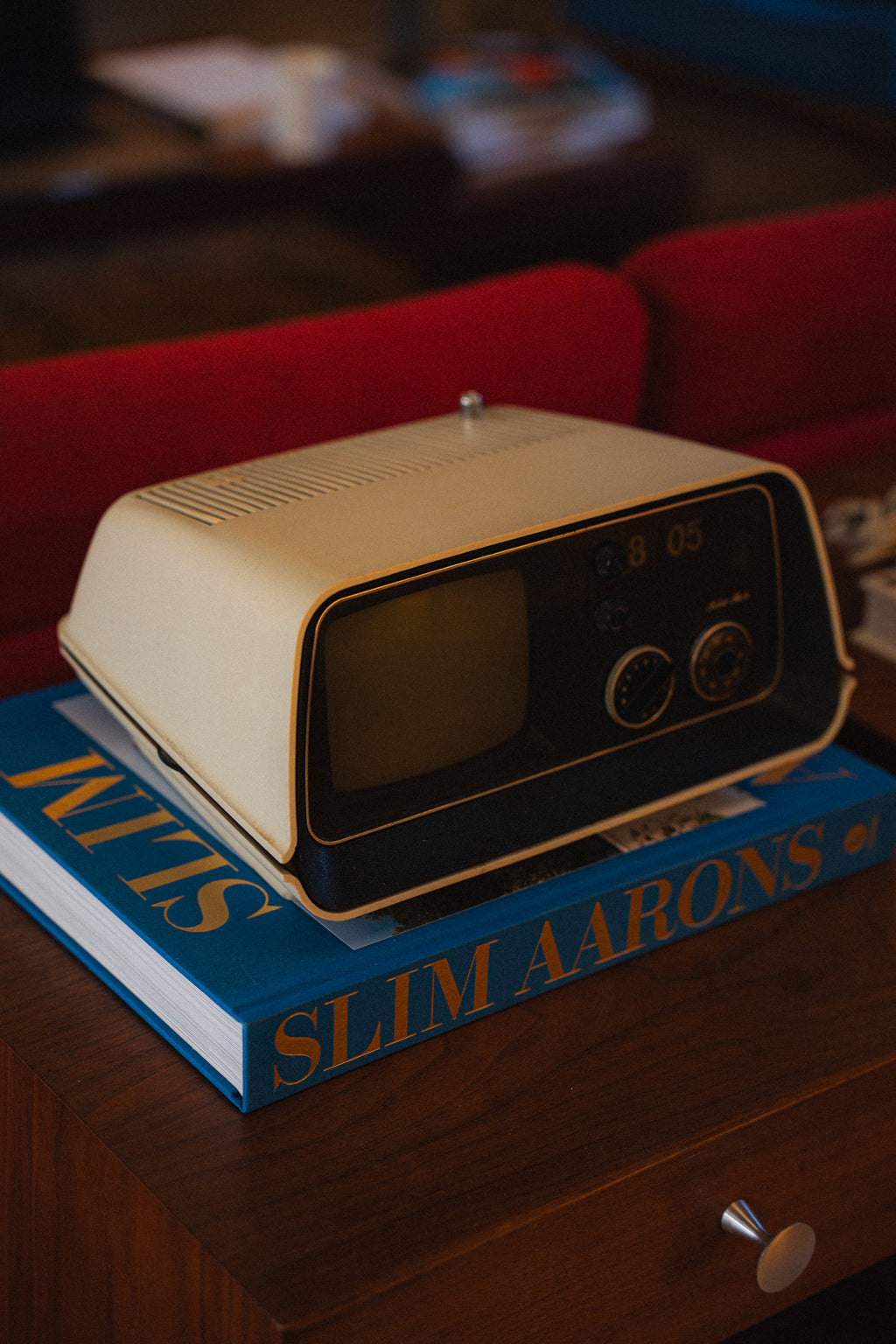 Vintage General Electric Flip-Clock Television