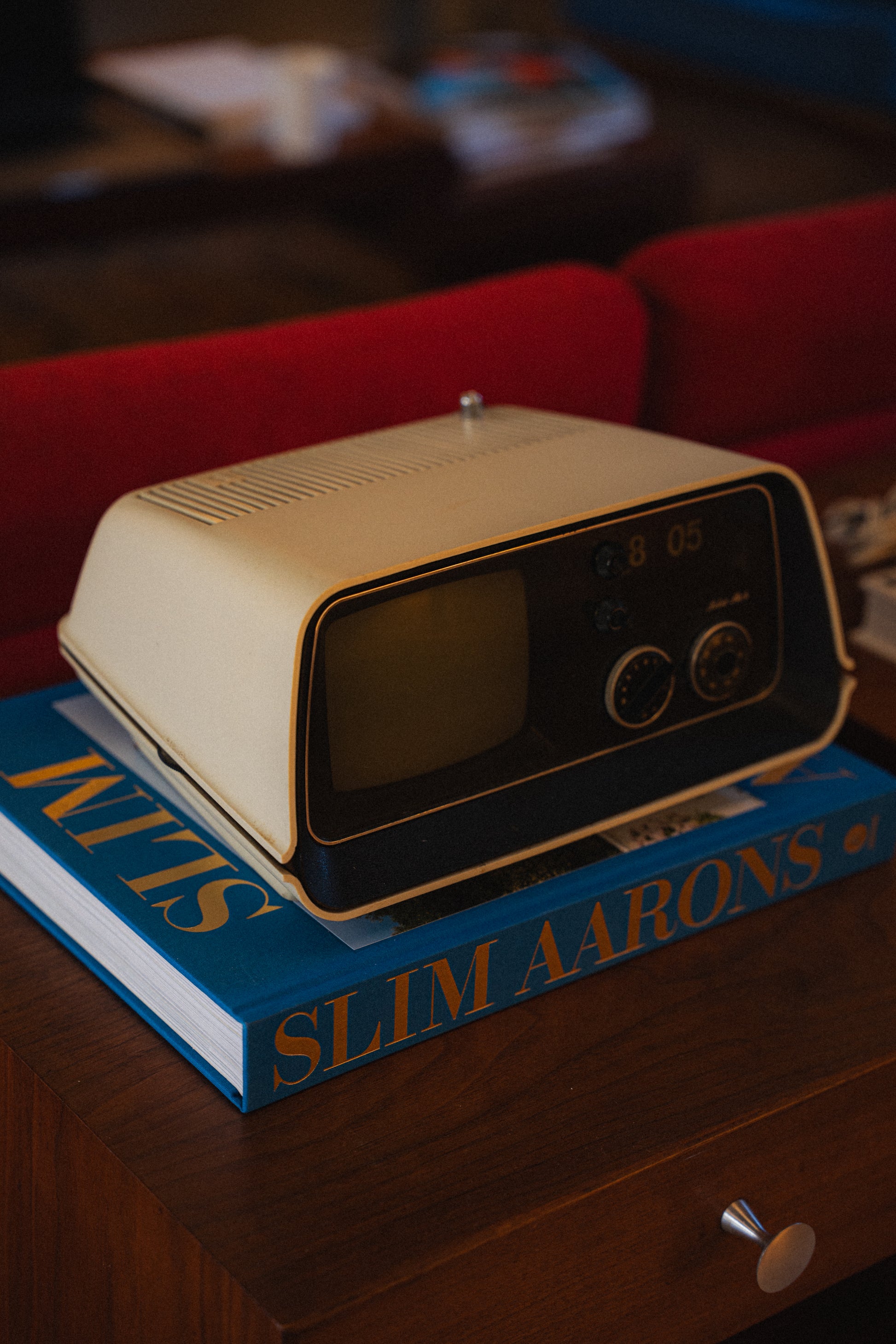 Vintage General Electric Flip-Clock Television