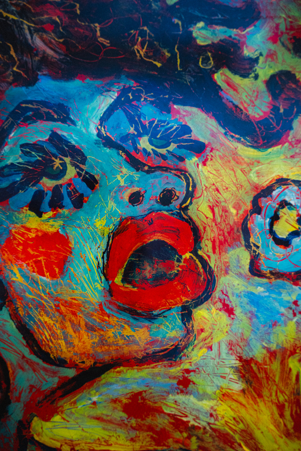 ‘Foglietta’ Reverse Painted Acrylic on Glass, 2005  By Brian Kielin. Signed.