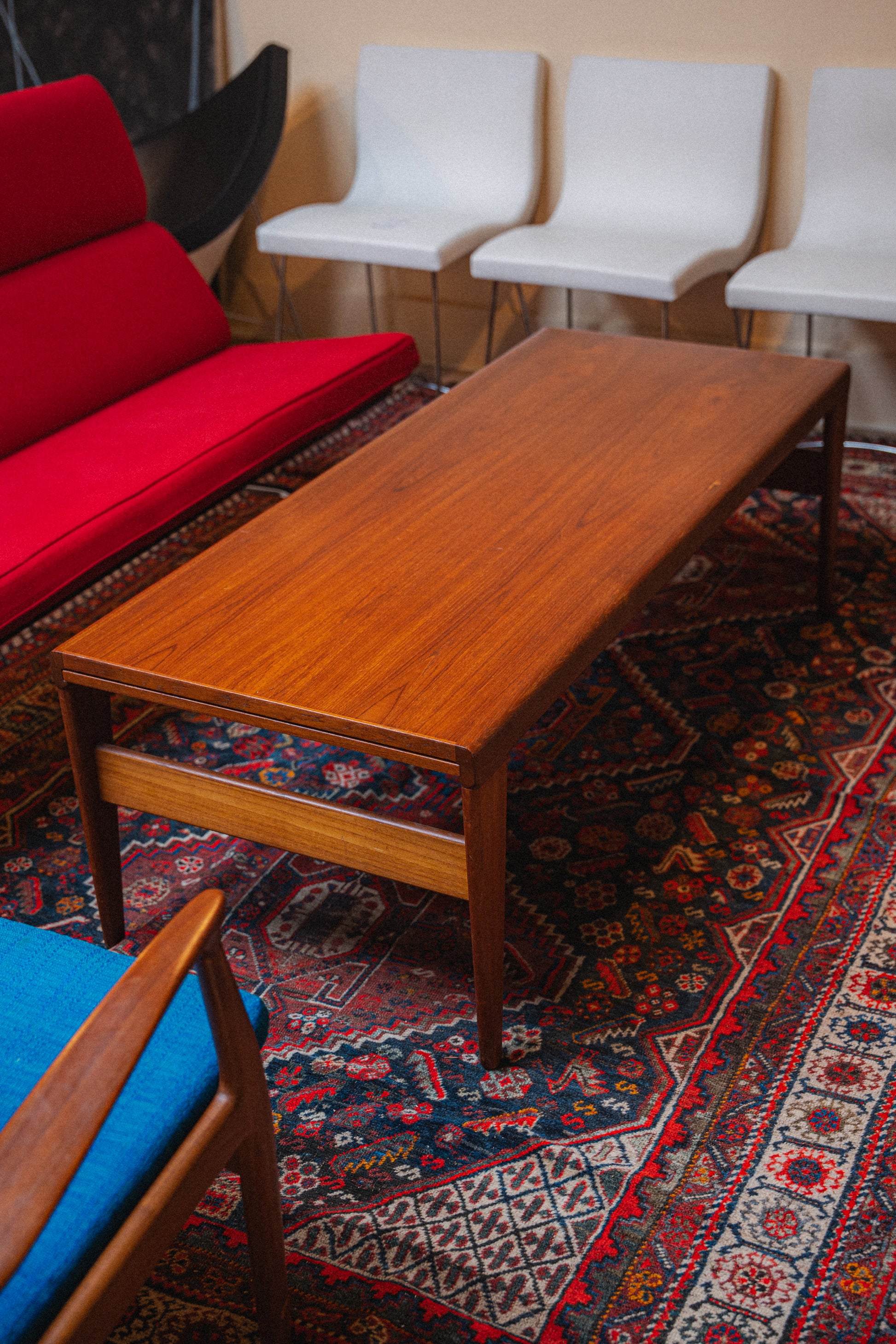 Danish Extendable Coffee Table in Teak by Illum Wikkelso for Koefoeds Mobelfabrik
