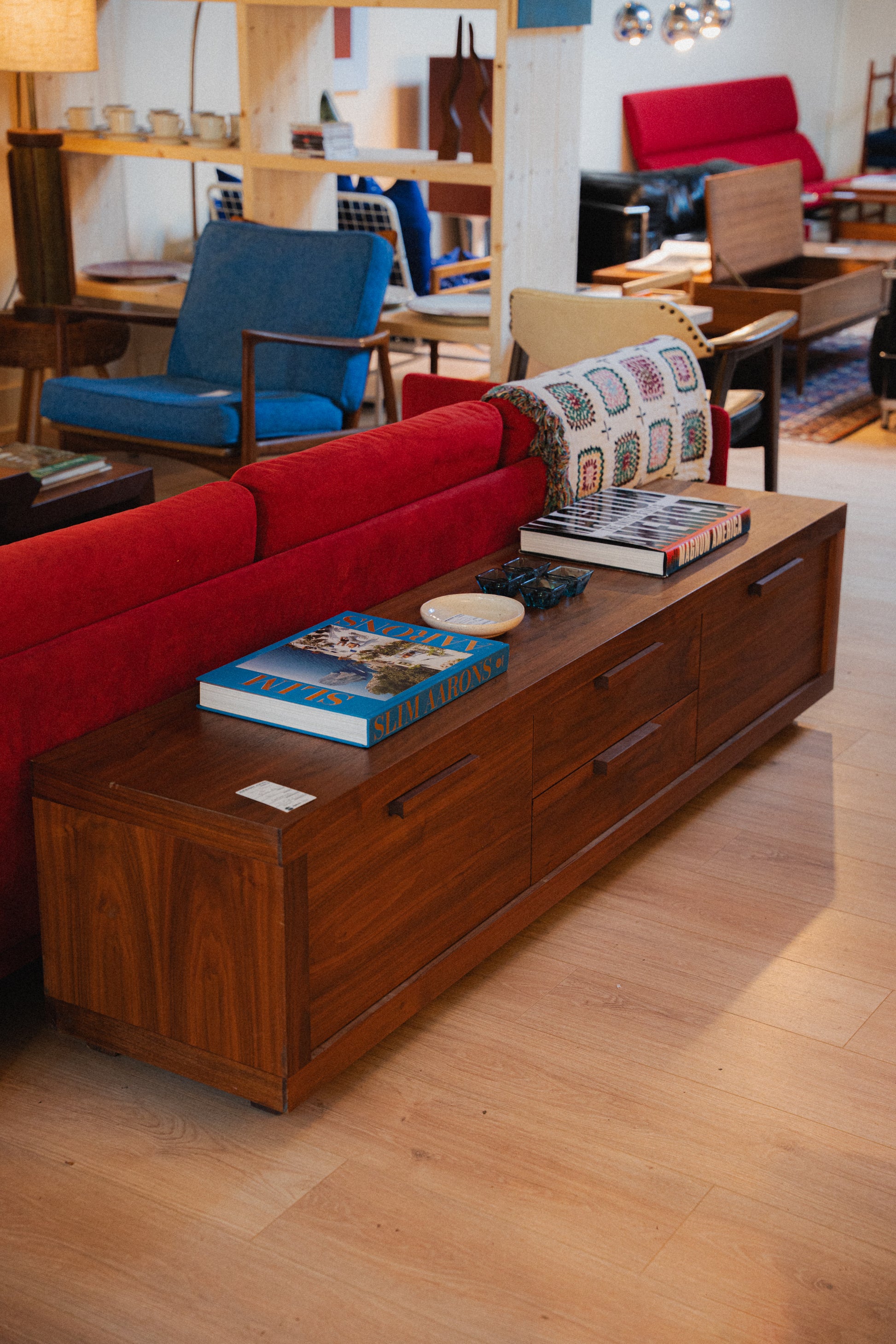 Solid Walnut Lowboy Dresser by Terry Dwan for Riva 1920