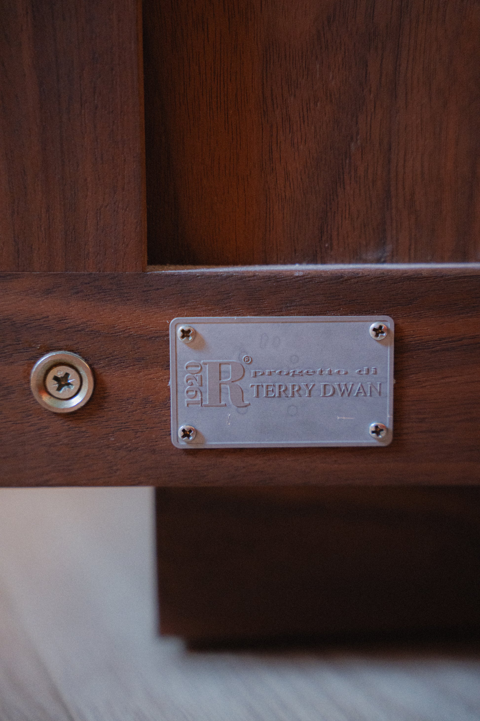 Solid Walnut Lowboy Dresser by Terry Dwan for Riva 1920