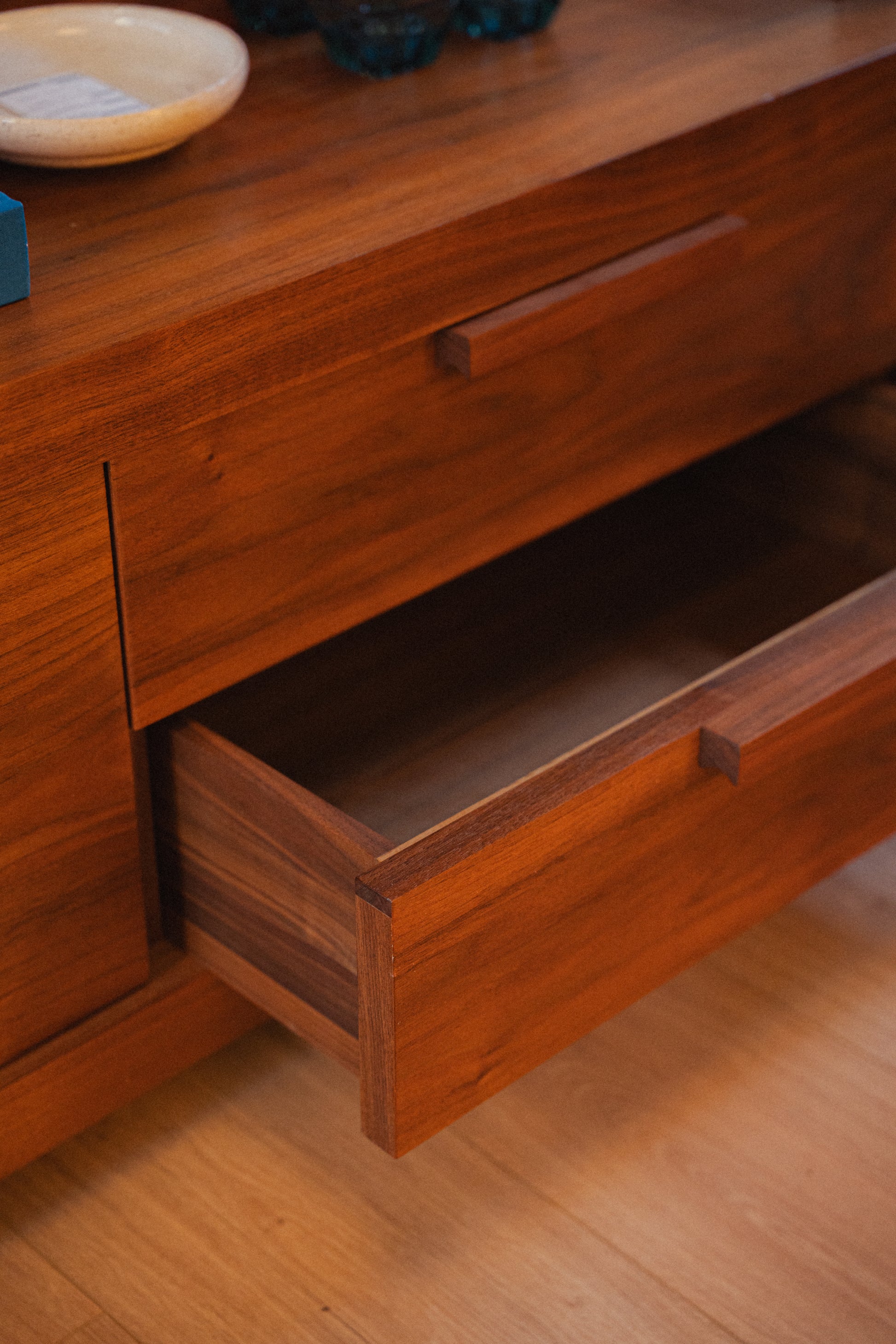 Solid Walnut Lowboy Dresser by Terry Dwan for Riva 1920