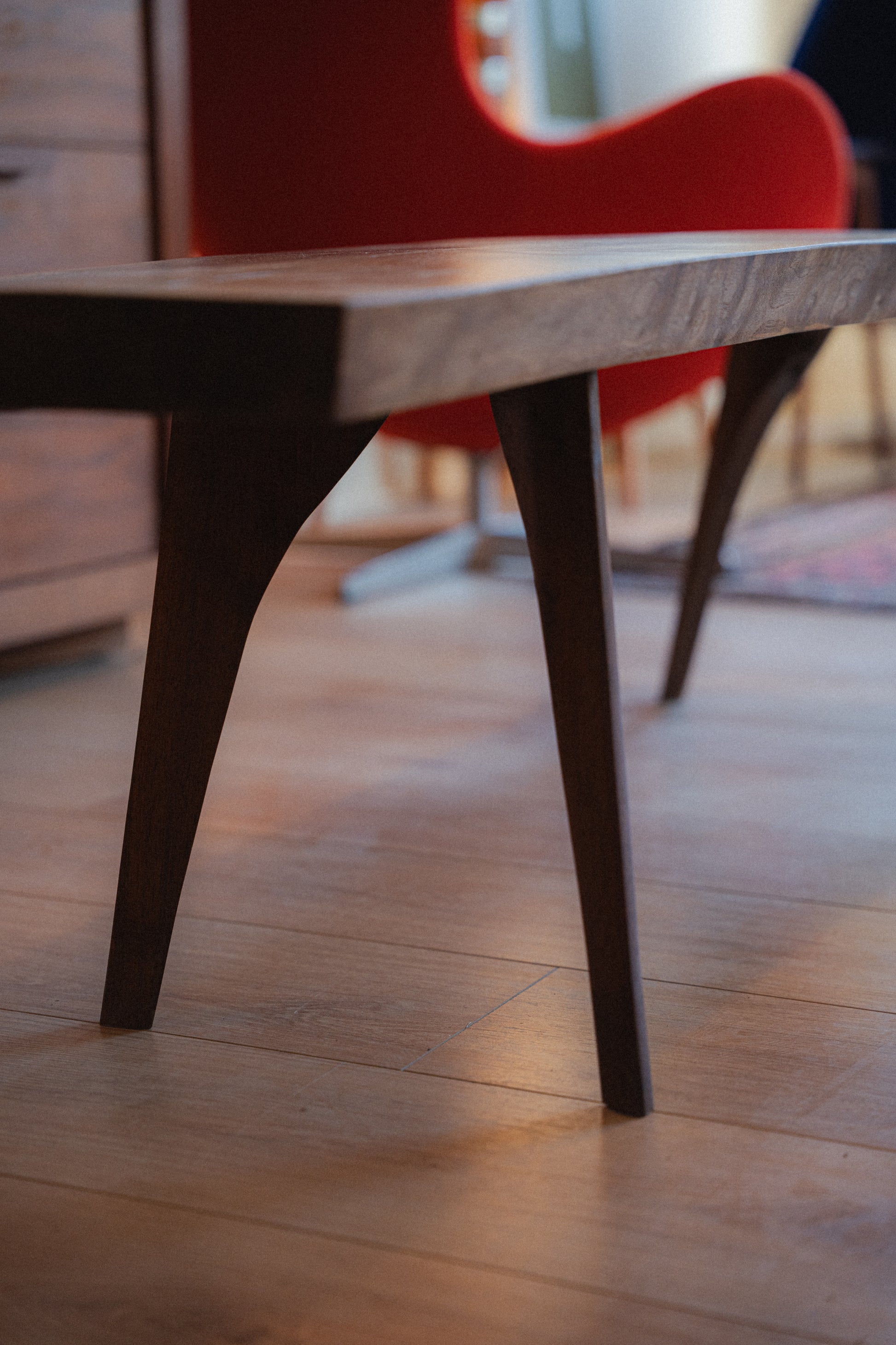 Live-Edge Solid Walnut Coffee Table/Bench