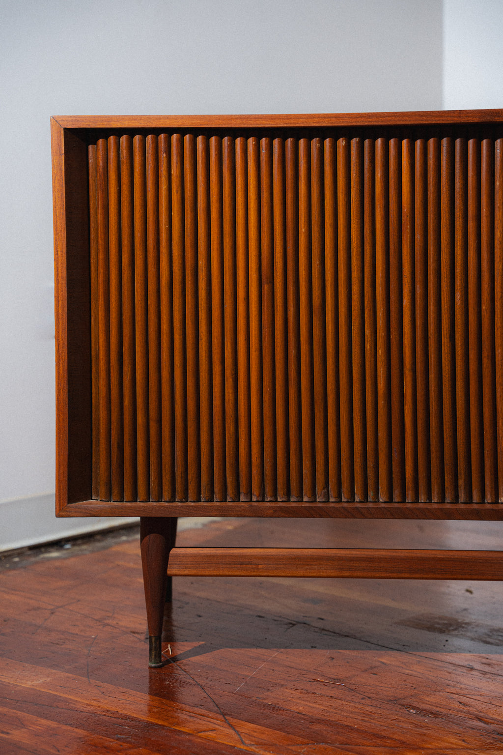 Restored Walnut Tambour-Door Dresser/Sideboard