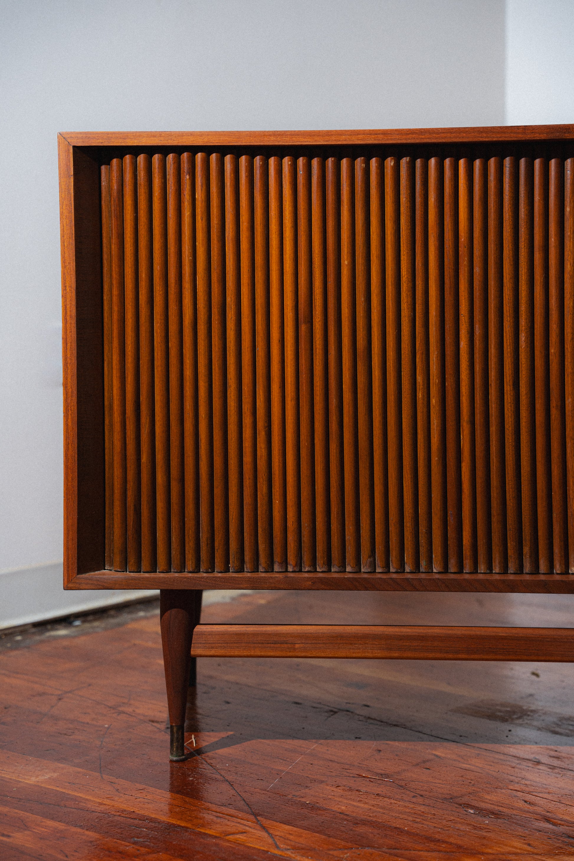 Restored Walnut Tambour-Door Dresser/Sideboard