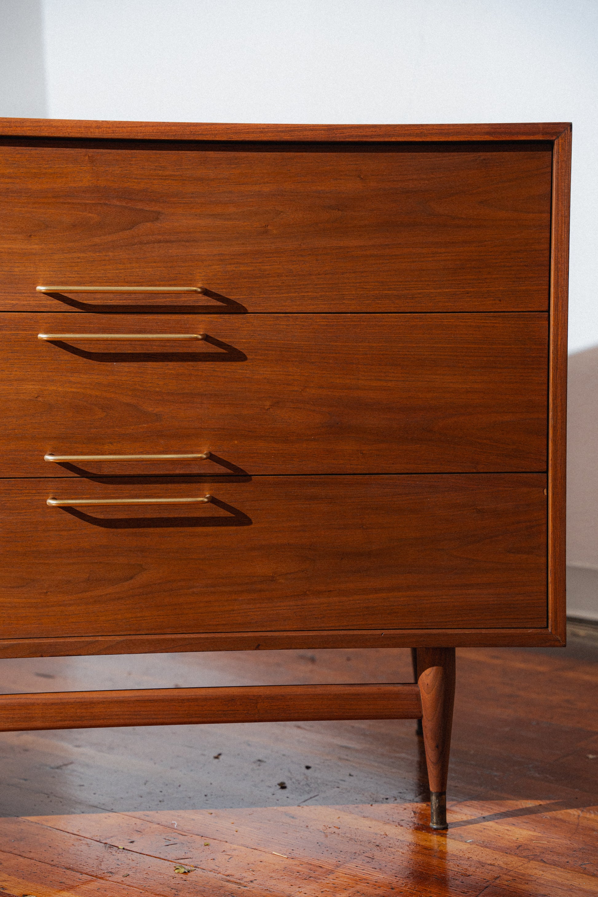 Restored Walnut Tambour-Door Dresser/Sideboard