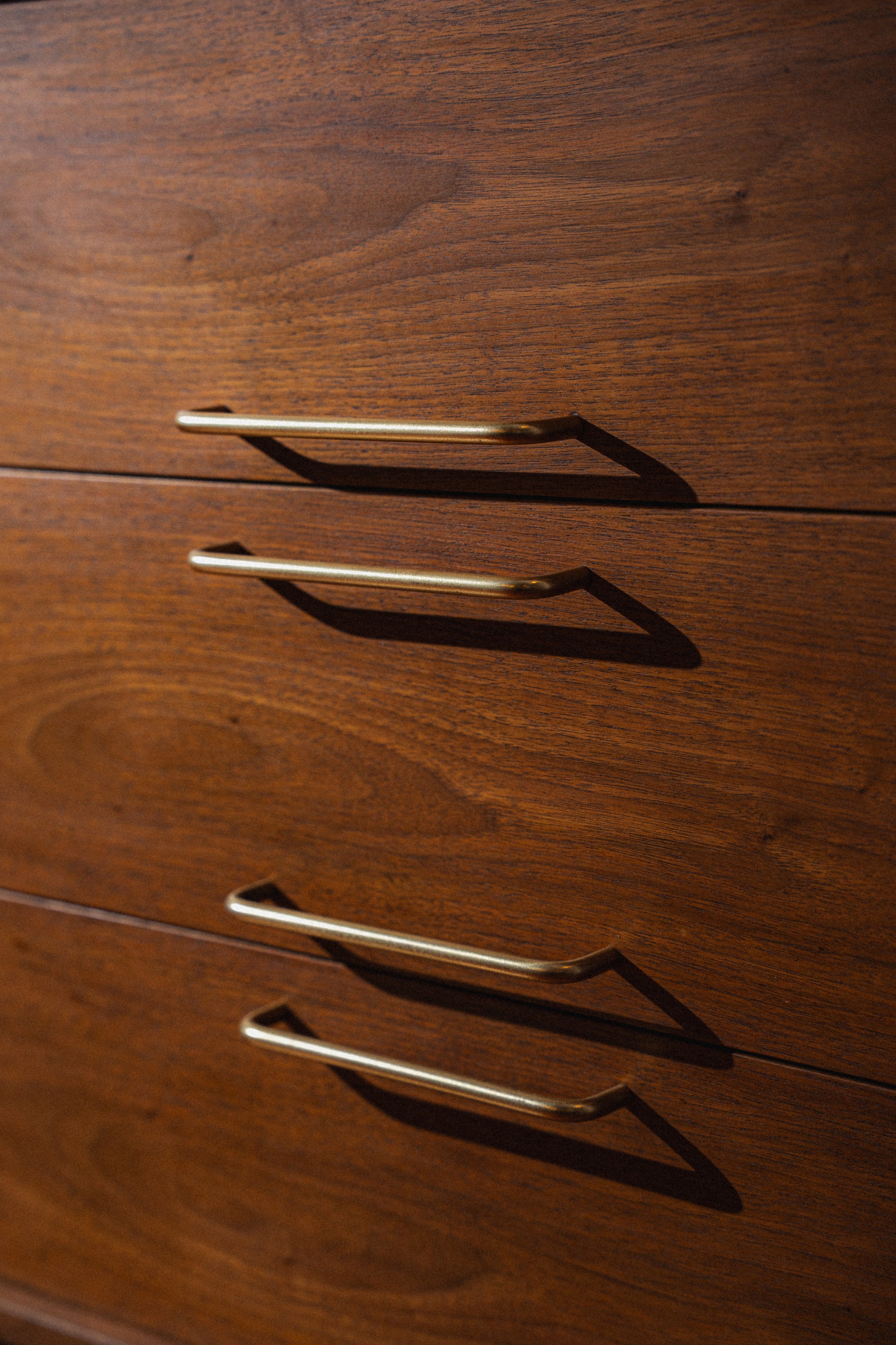 Restored Walnut Tambour-Door Dresser/Sideboard