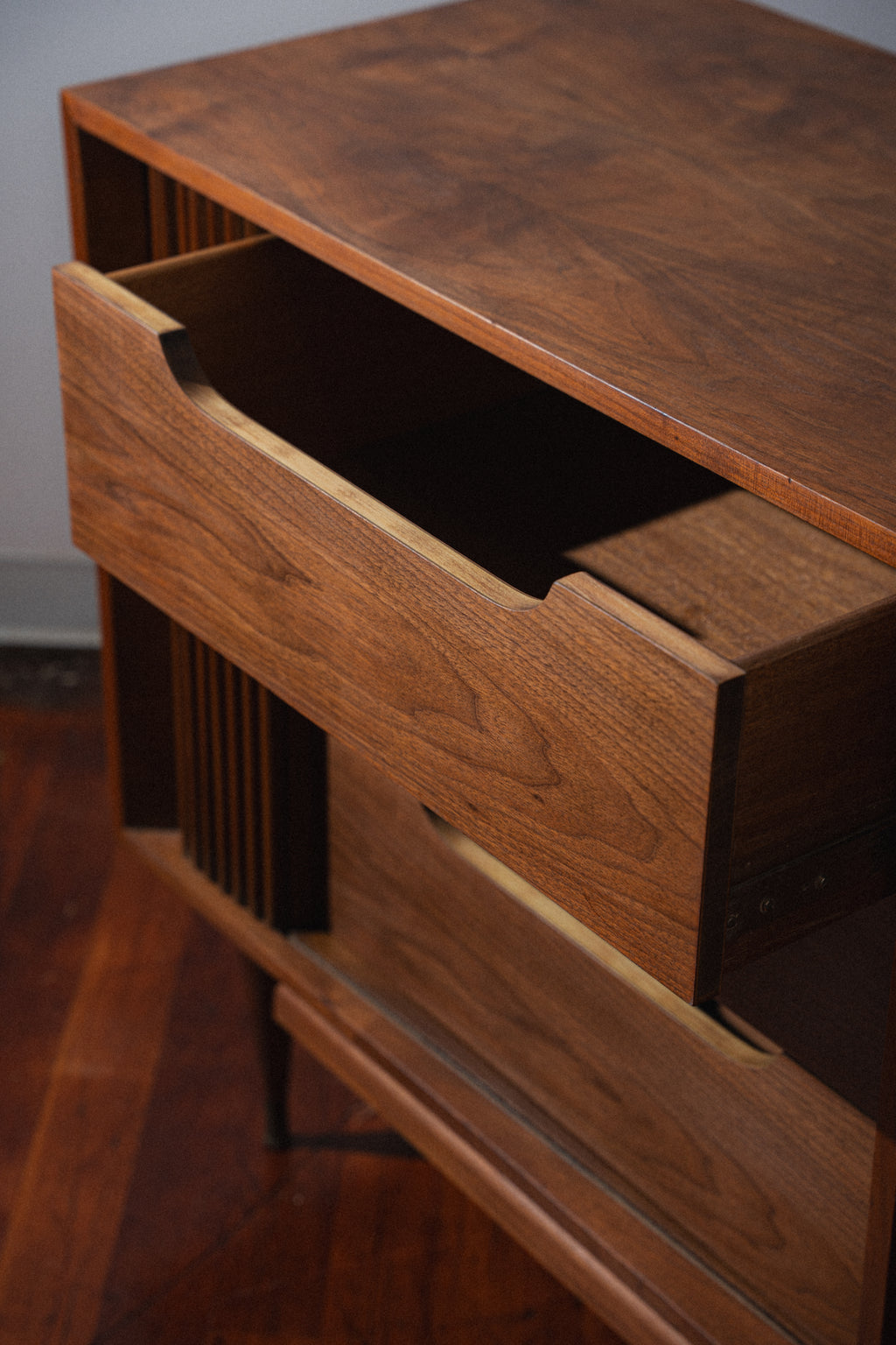 Restored Walnut Tambour-Door Dresser/Sideboard