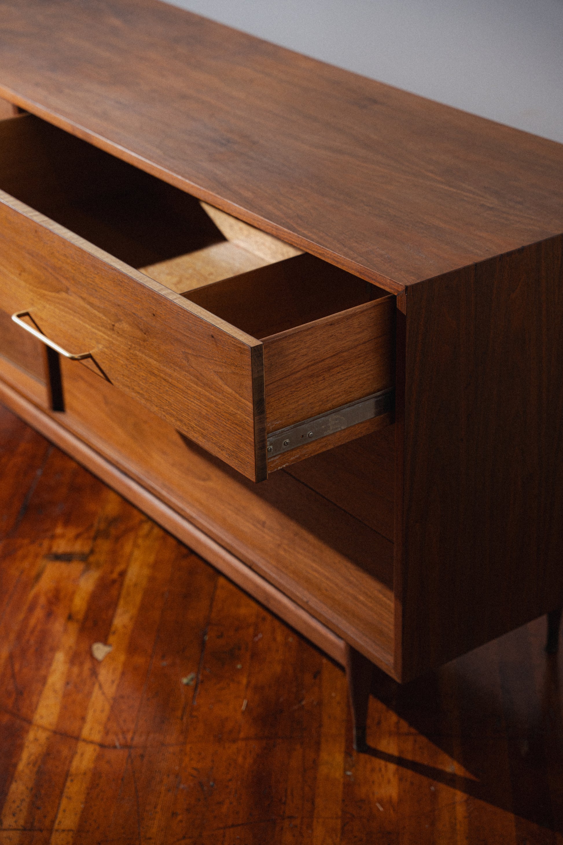 Restored Walnut Tambour-Door Dresser/Sideboard