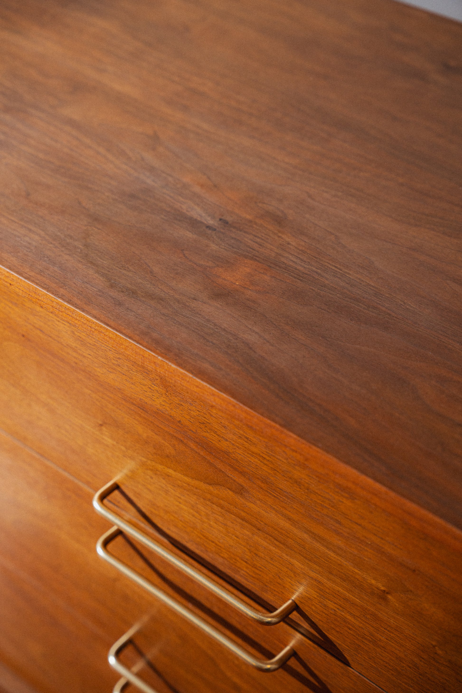 Restored Walnut Tambour-Door Dresser/Sideboard
