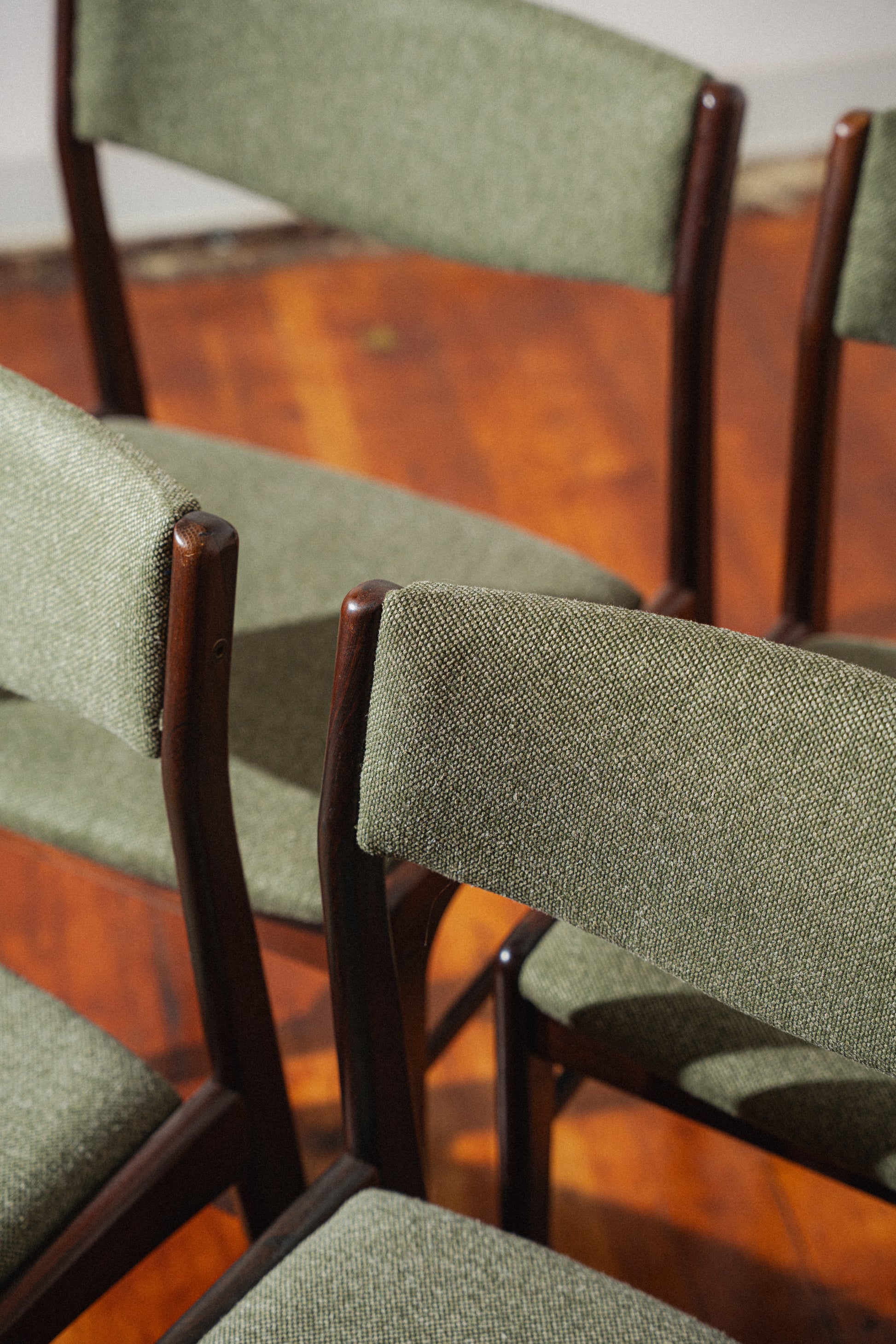 Restored Solid Rosewood Dining Chairs by Horsens Denmark (Set of 4)