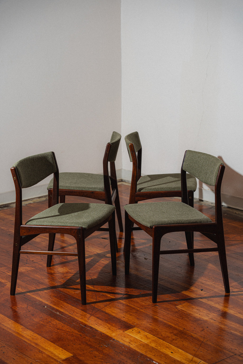 Restored Solid Rosewood Dining Chairs by Horsens Denmark (Set of 4)