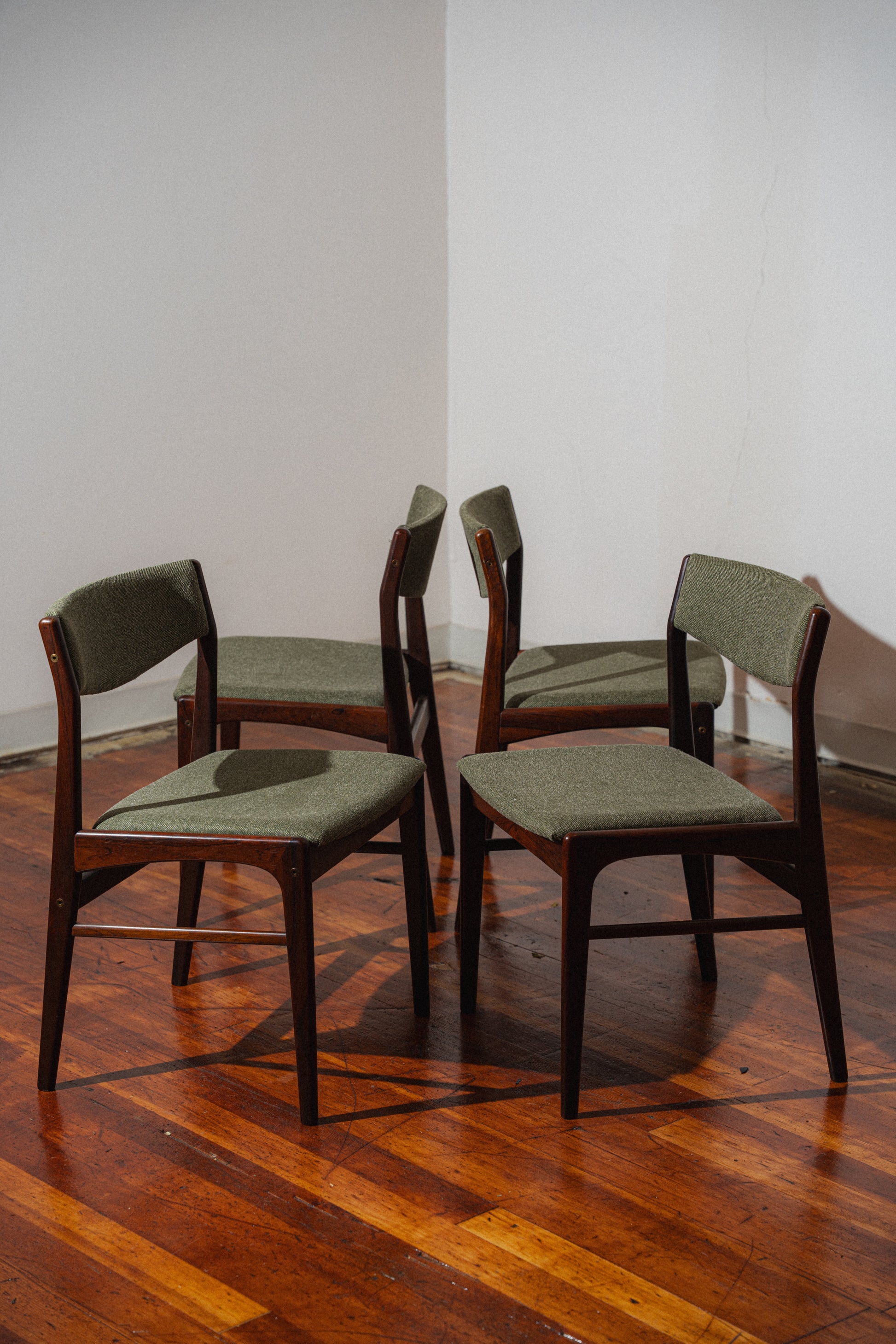Restored Solid Rosewood Dining Chairs by Horsens Denmark (Set of 4)