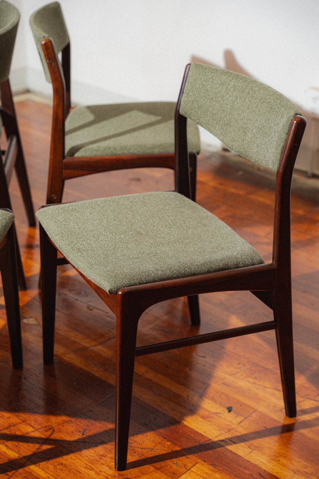 Restored Solid Rosewood Dining Chairs by Horsens Denmark (Set of 4)