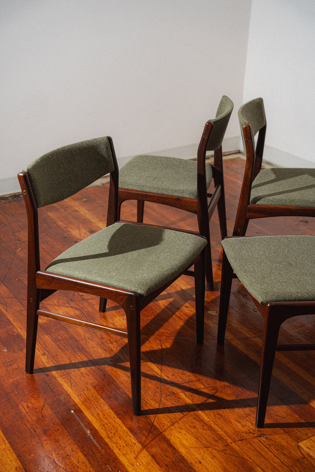 Restored Solid Rosewood Dining Chairs by Horsens Denmark (Set of 4)