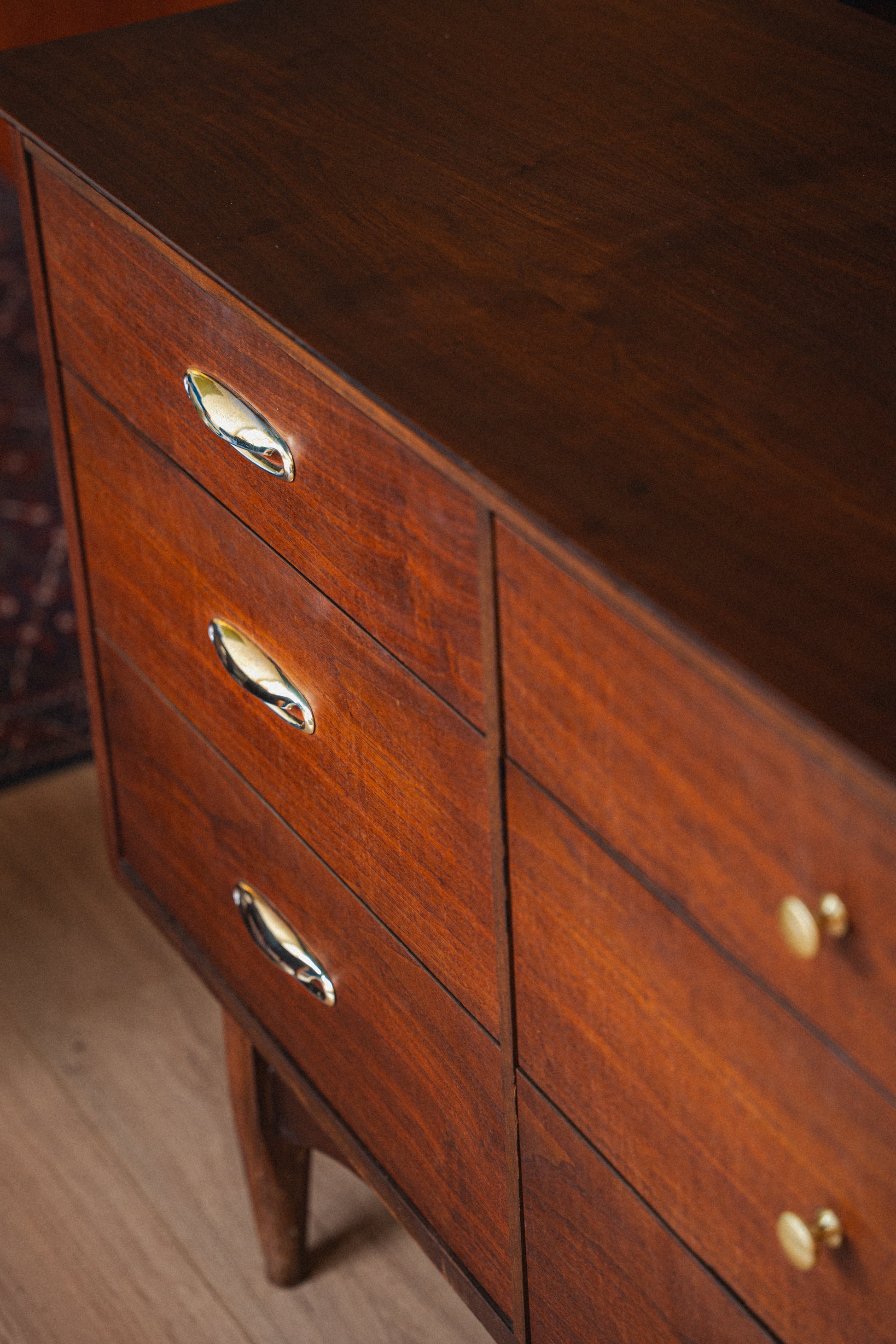 Vega Walnut 9-Drawer Dresser by Morris of California