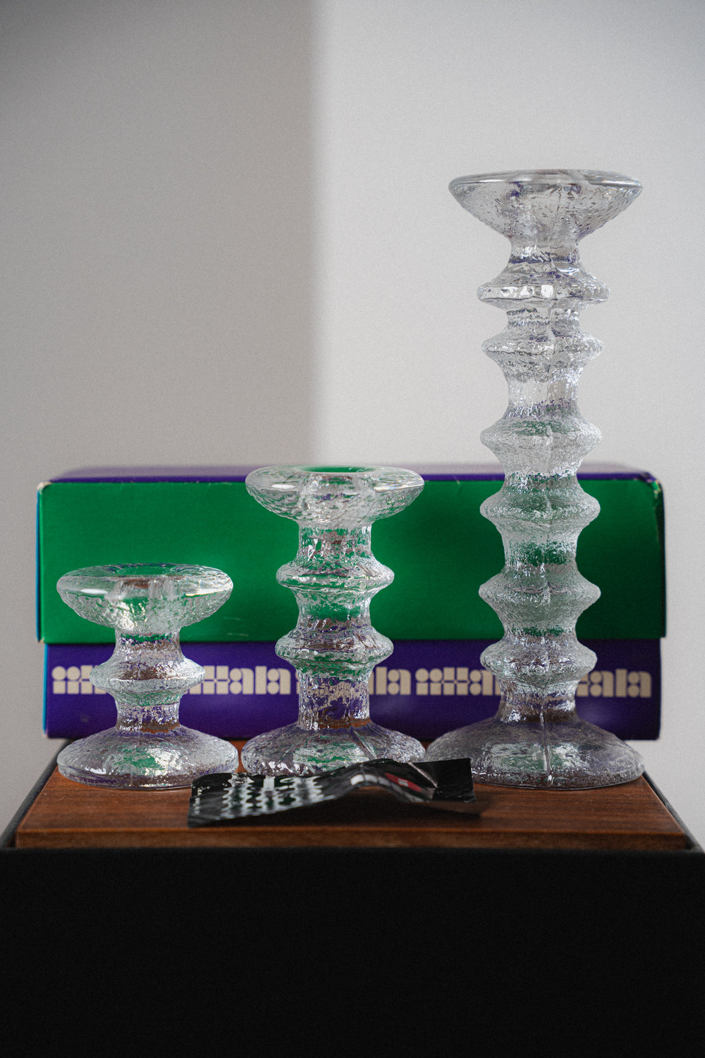 Glass "Festivo" Candlesticks by Timo Sarpaneva for Iittalia