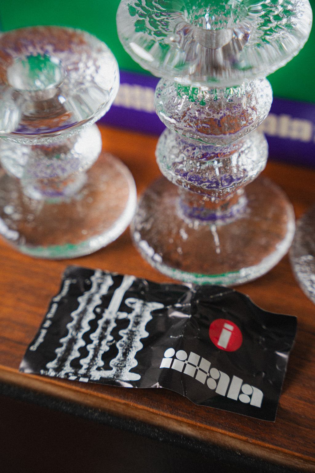Glass "Festivo" Candlesticks by Timo Sarpaneva for Iittalia