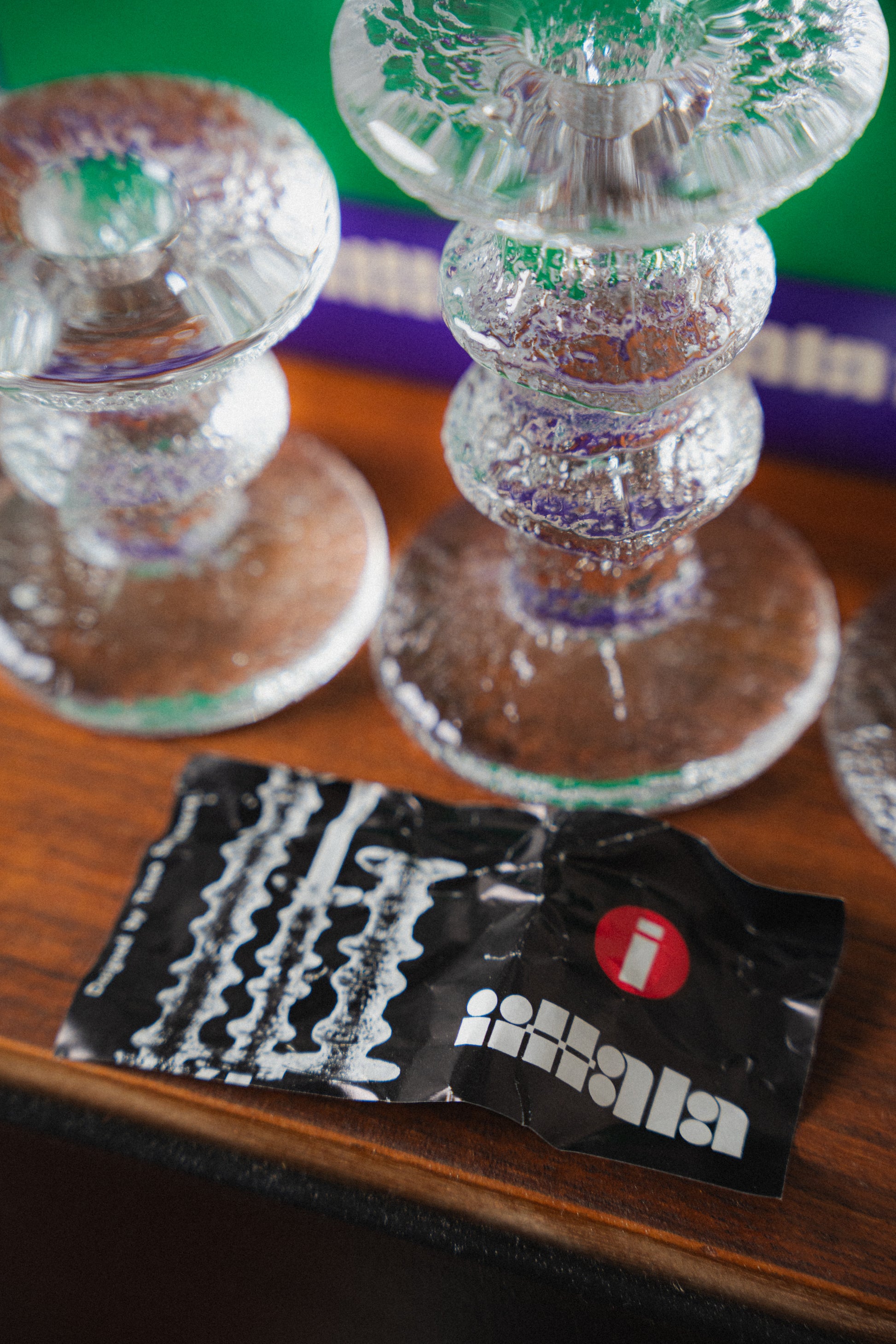 Glass "Festivo" Candlesticks by Timo Sarpaneva for Iittalia