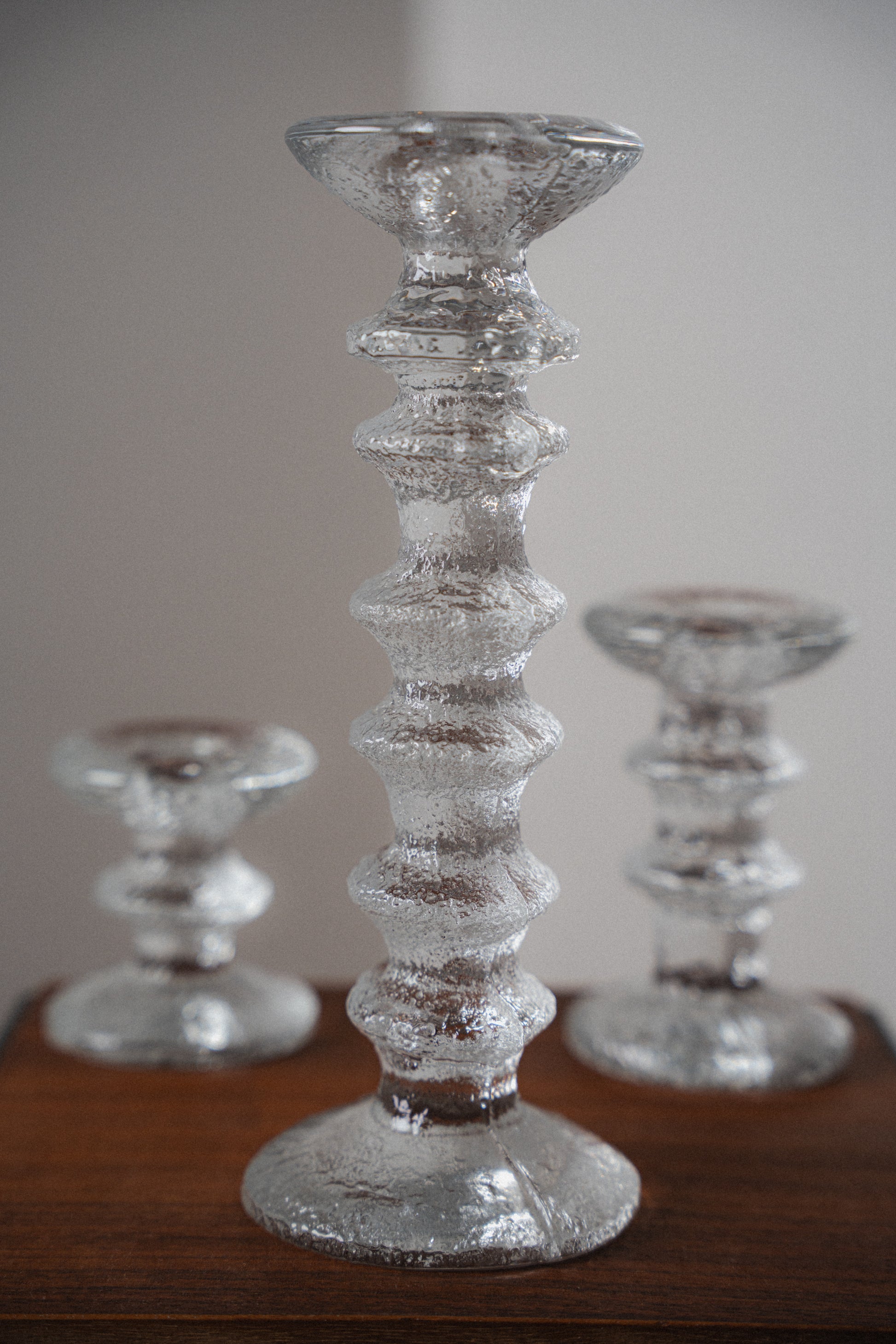 Glass "Festivo" Candlesticks by Timo Sarpaneva for Iittalia