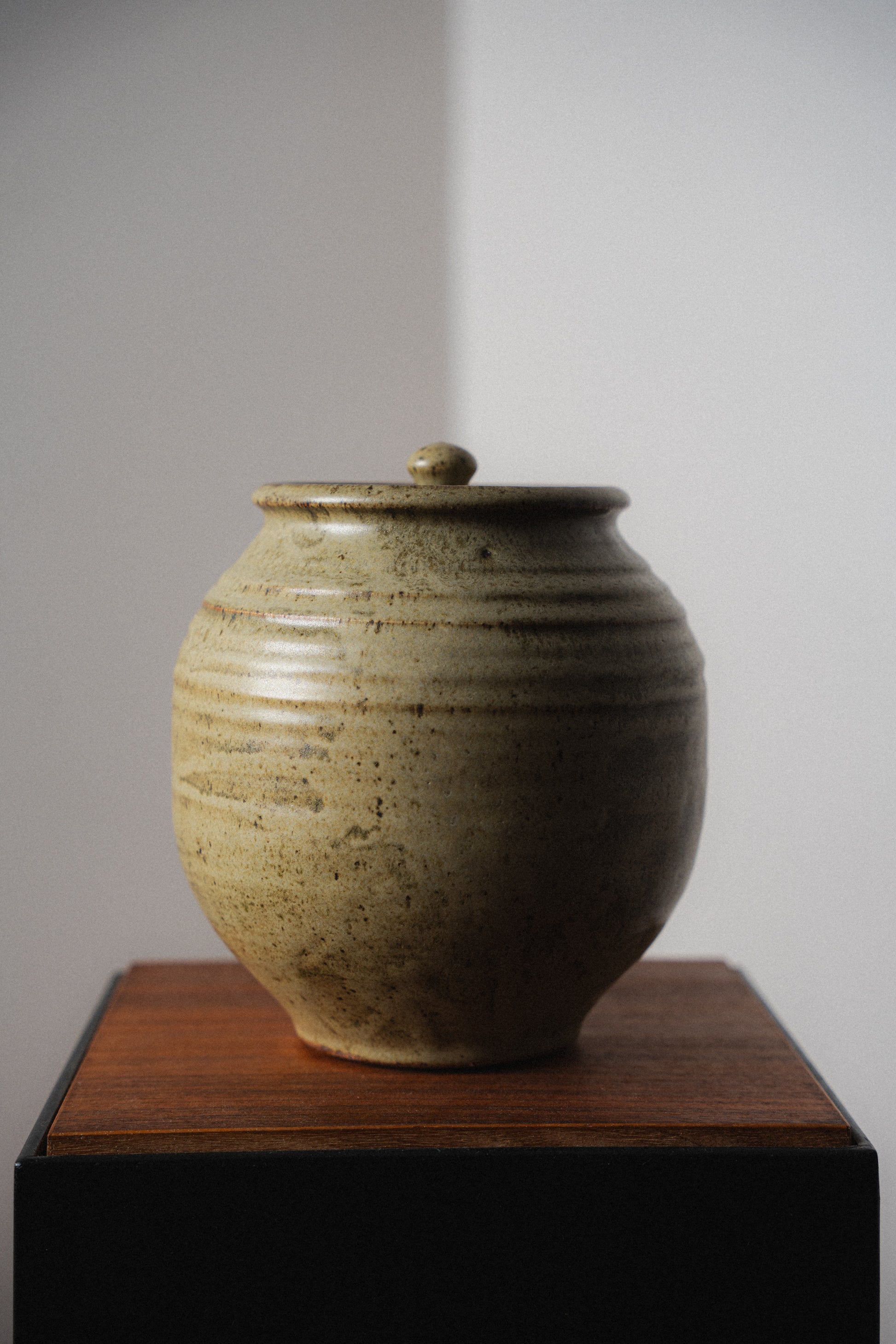 Vintage Ceramic Pot w/ Lid by David Shaner