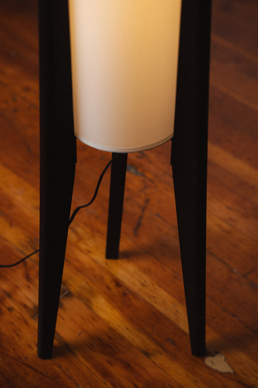 Walnut Tripod Floor Lamp