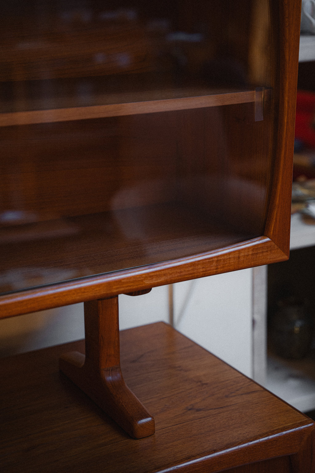 Danish Teak Credenza w/ Hutch Top
