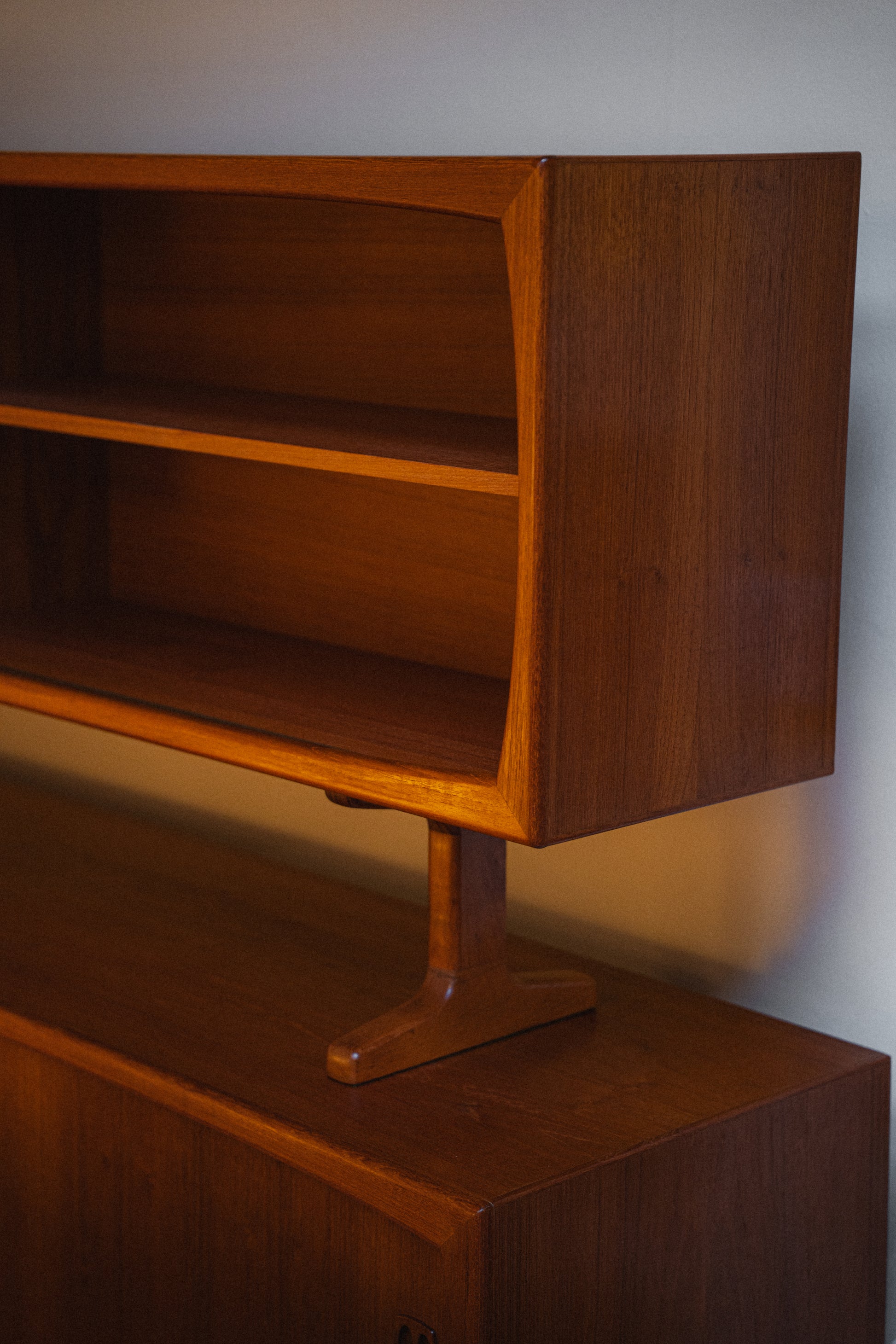 Danish Teak Credenza w/ Hutch Top