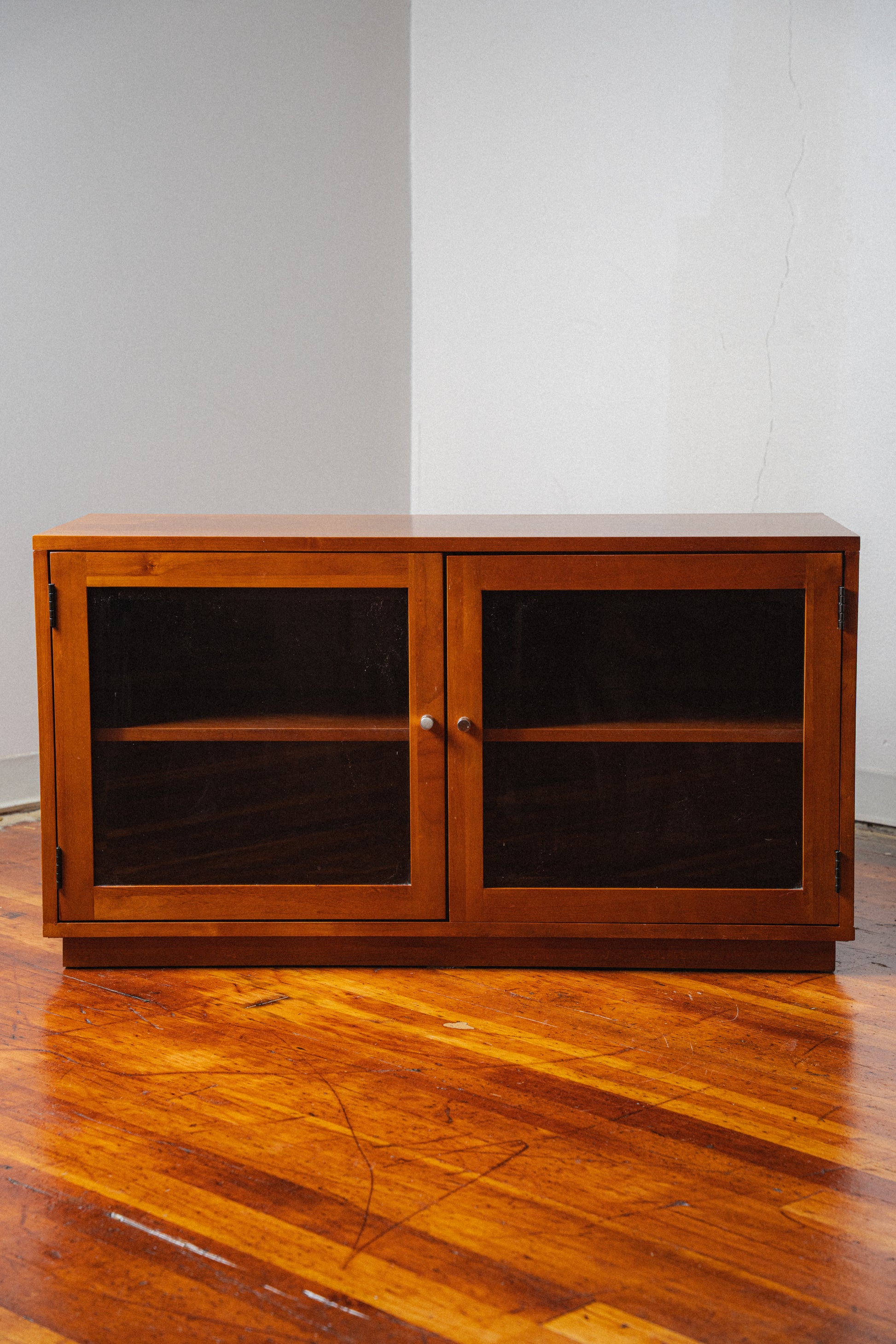 Cherry & Glass Credenza/Entertainment Console