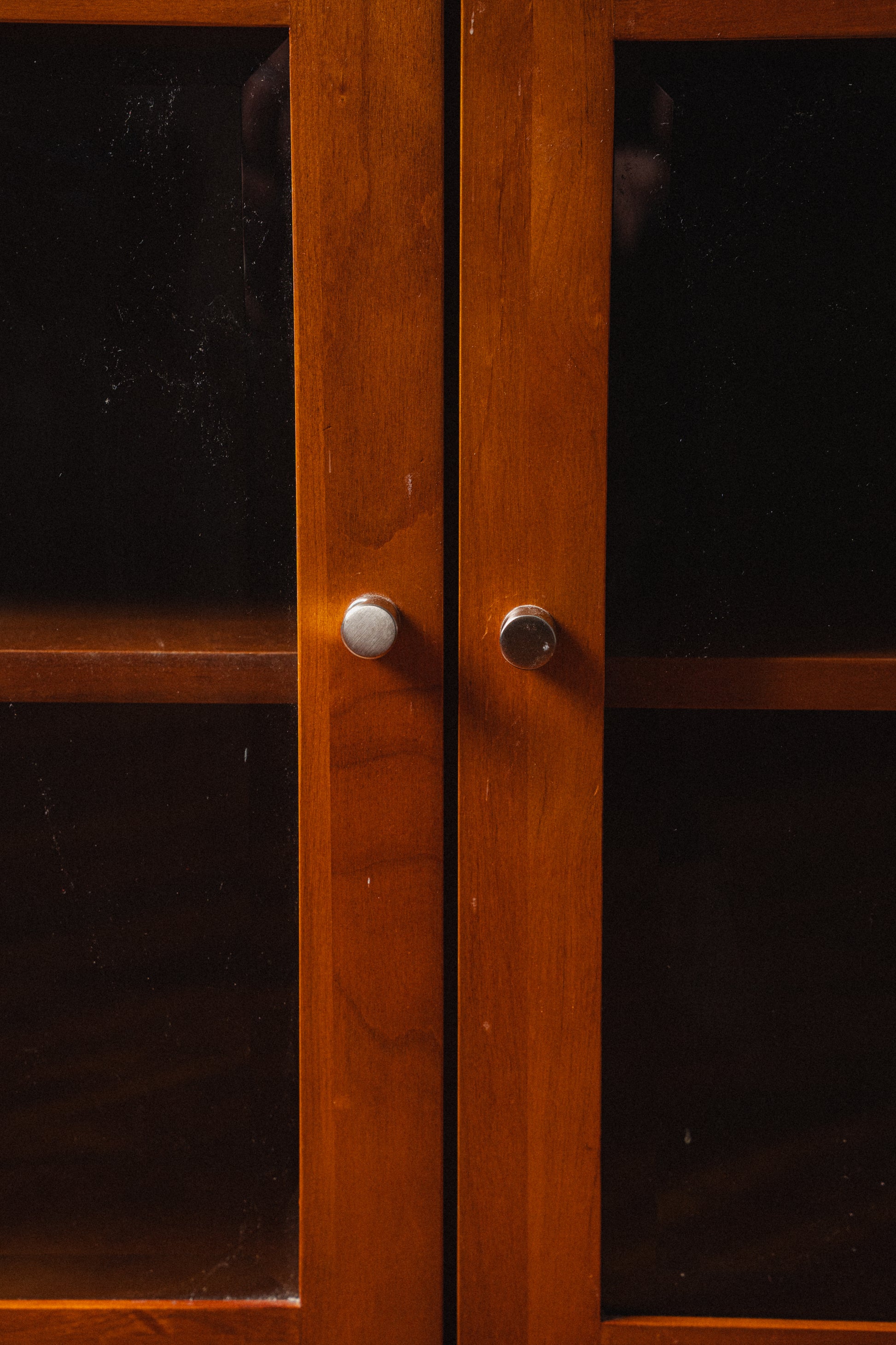 Cherry & Glass Credenza/Entertainment Console