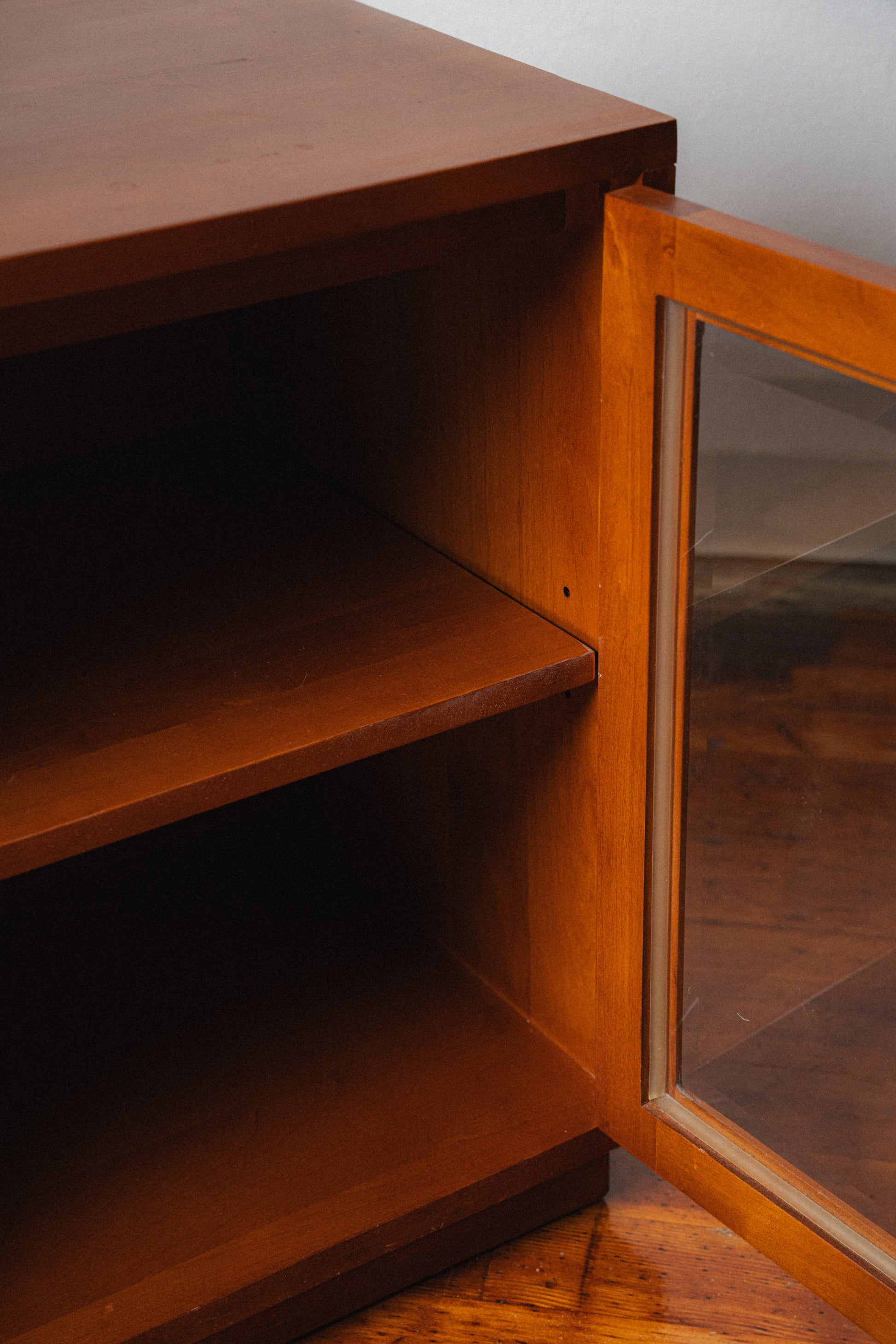 Cherry & Glass Credenza/Entertainment Console