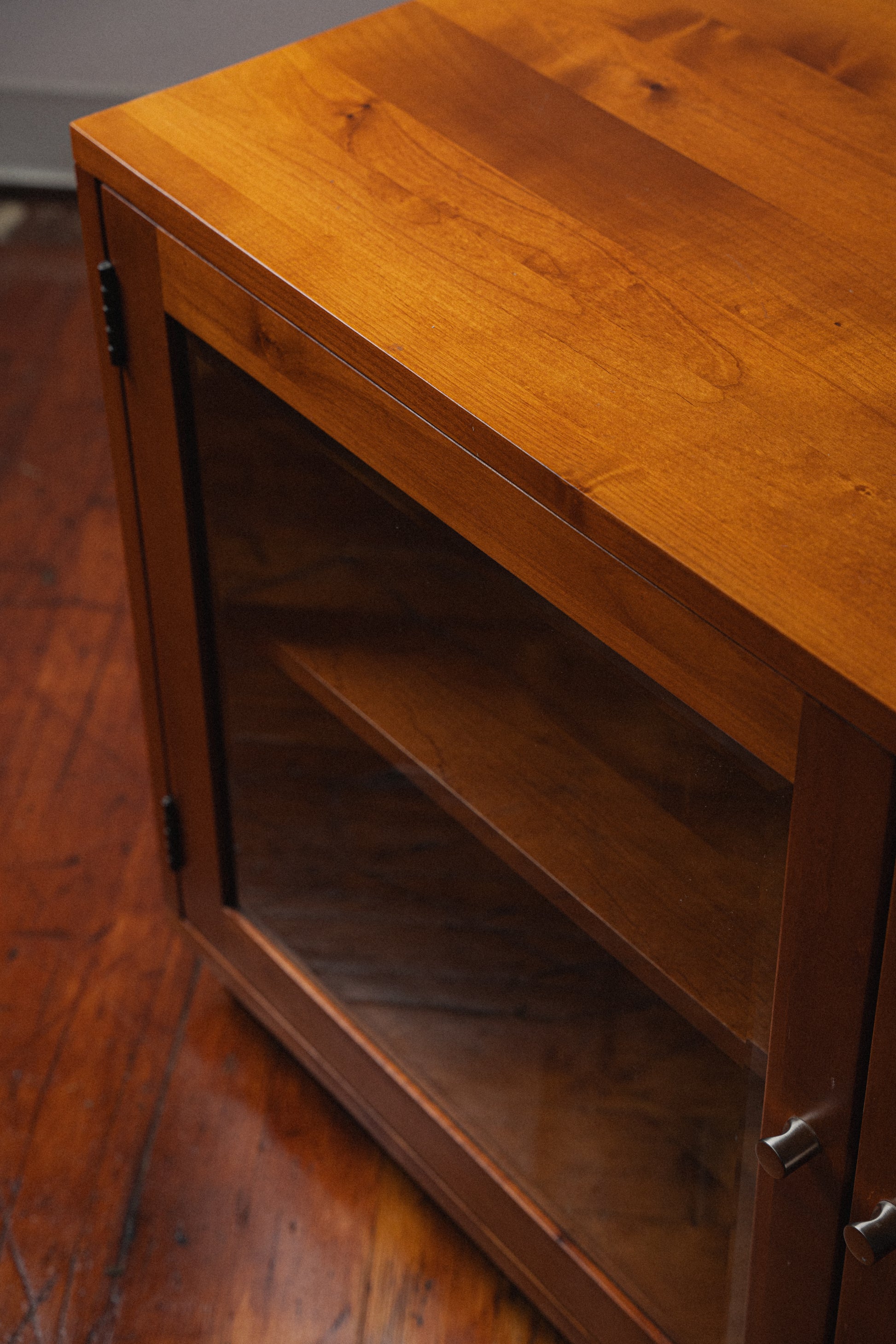 Cherry & Glass Credenza/Entertainment Console