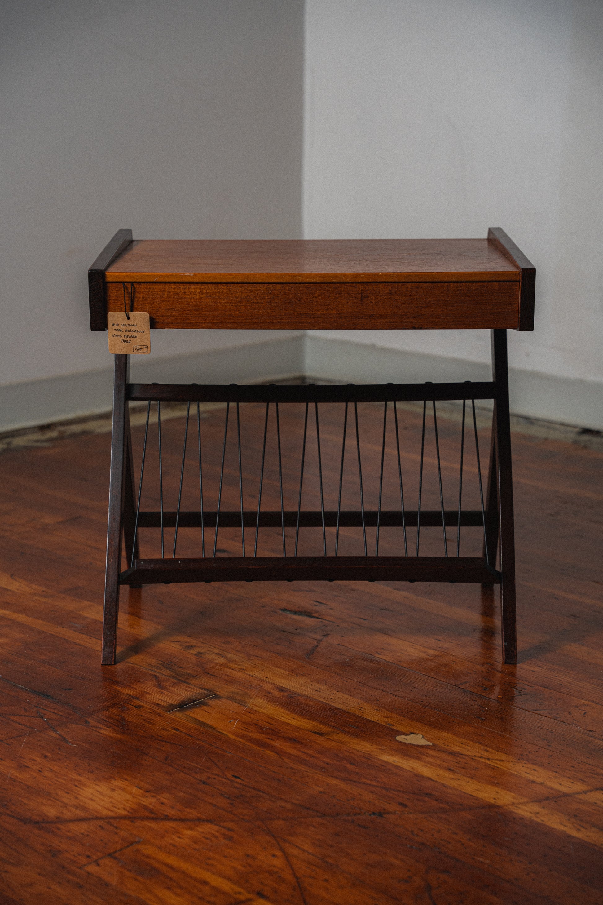 Danish Teak Record Side Table