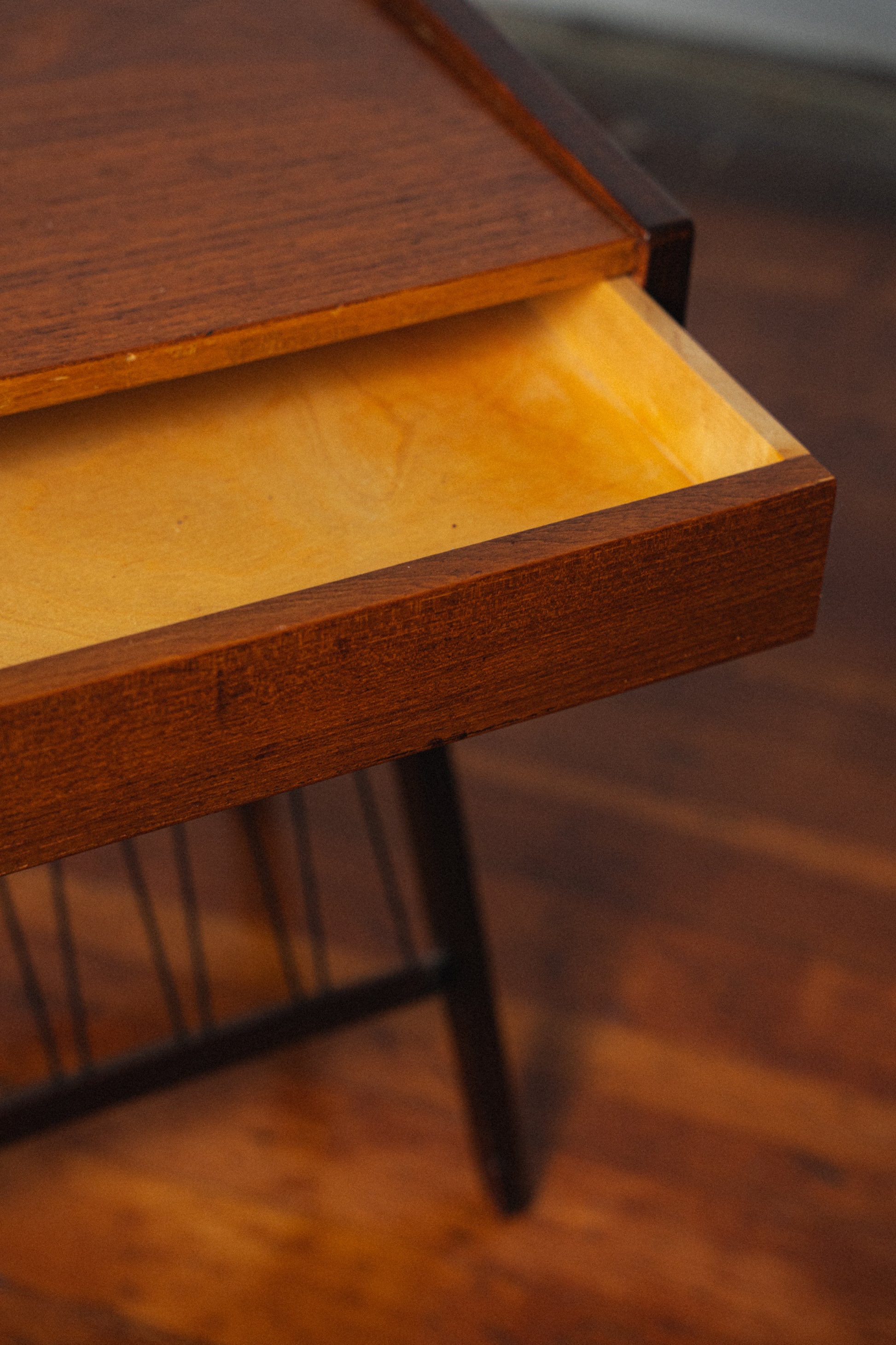 Danish Teak Record Side Table