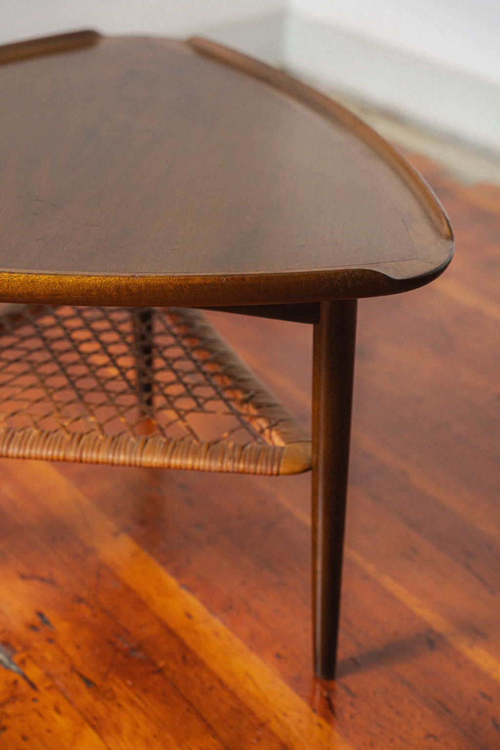 Danish Teak Caned Coffee Table